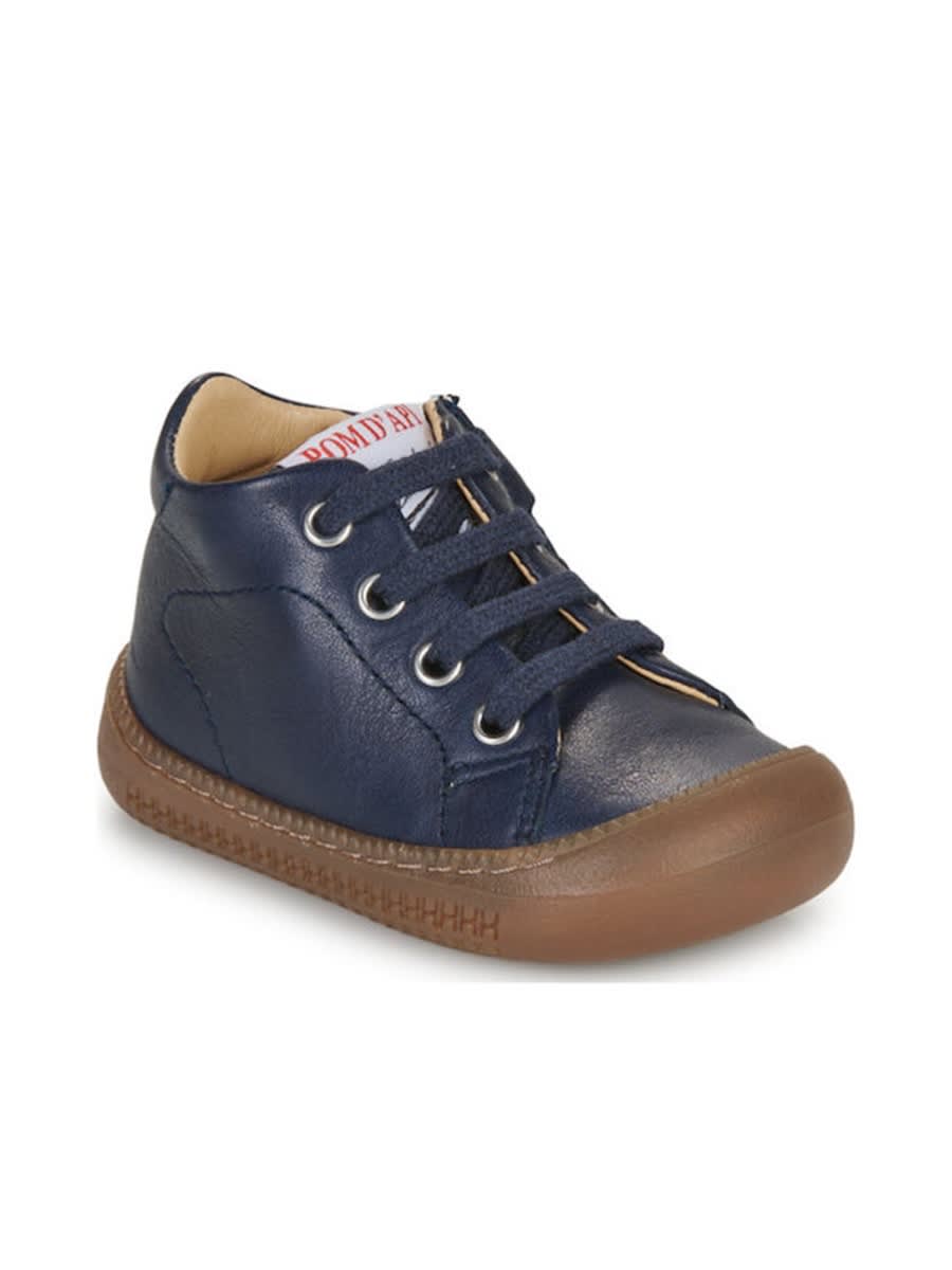 Pom D'api Lace-up Boots In Blue