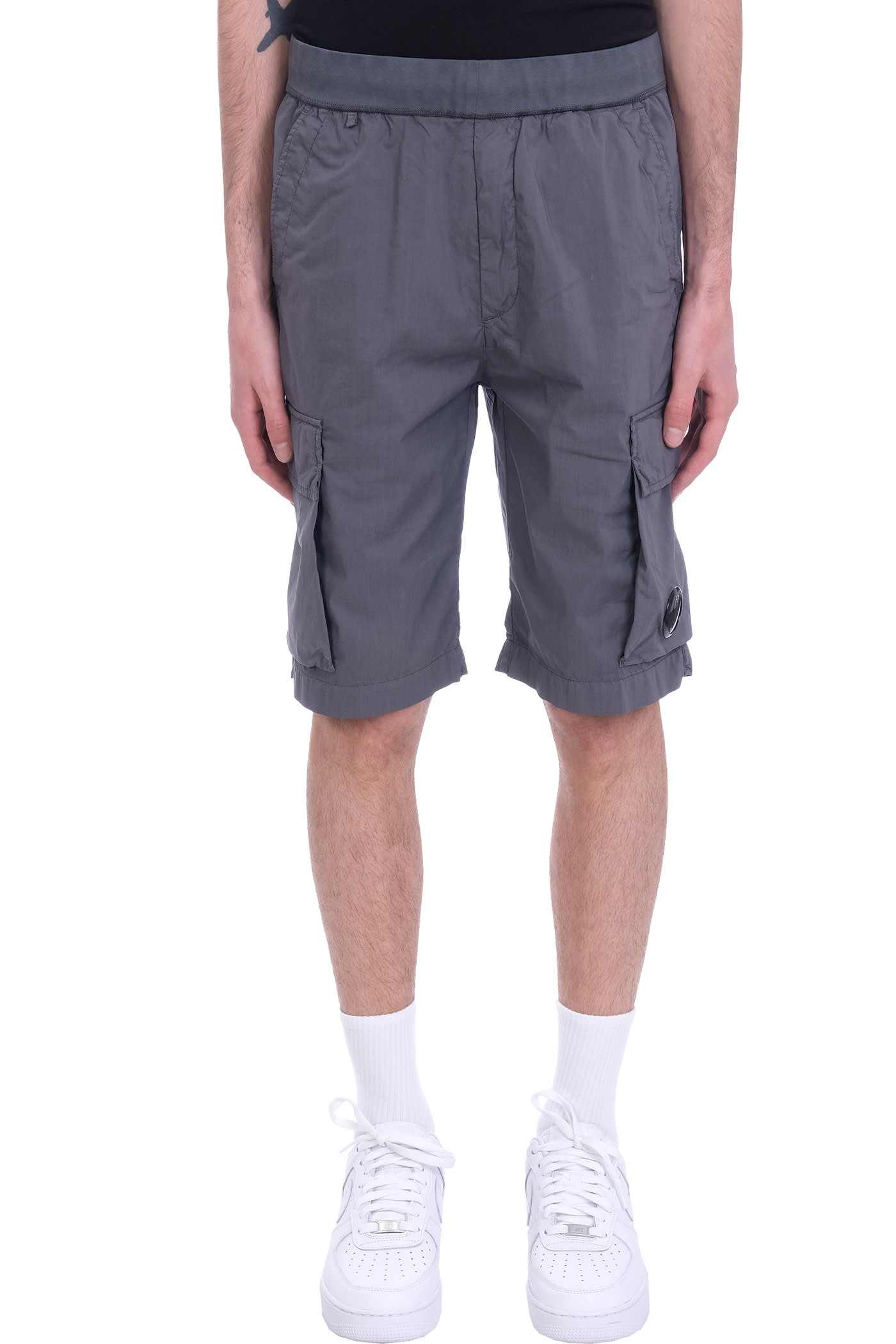 C.P. Company Shorts In Grey Cotton