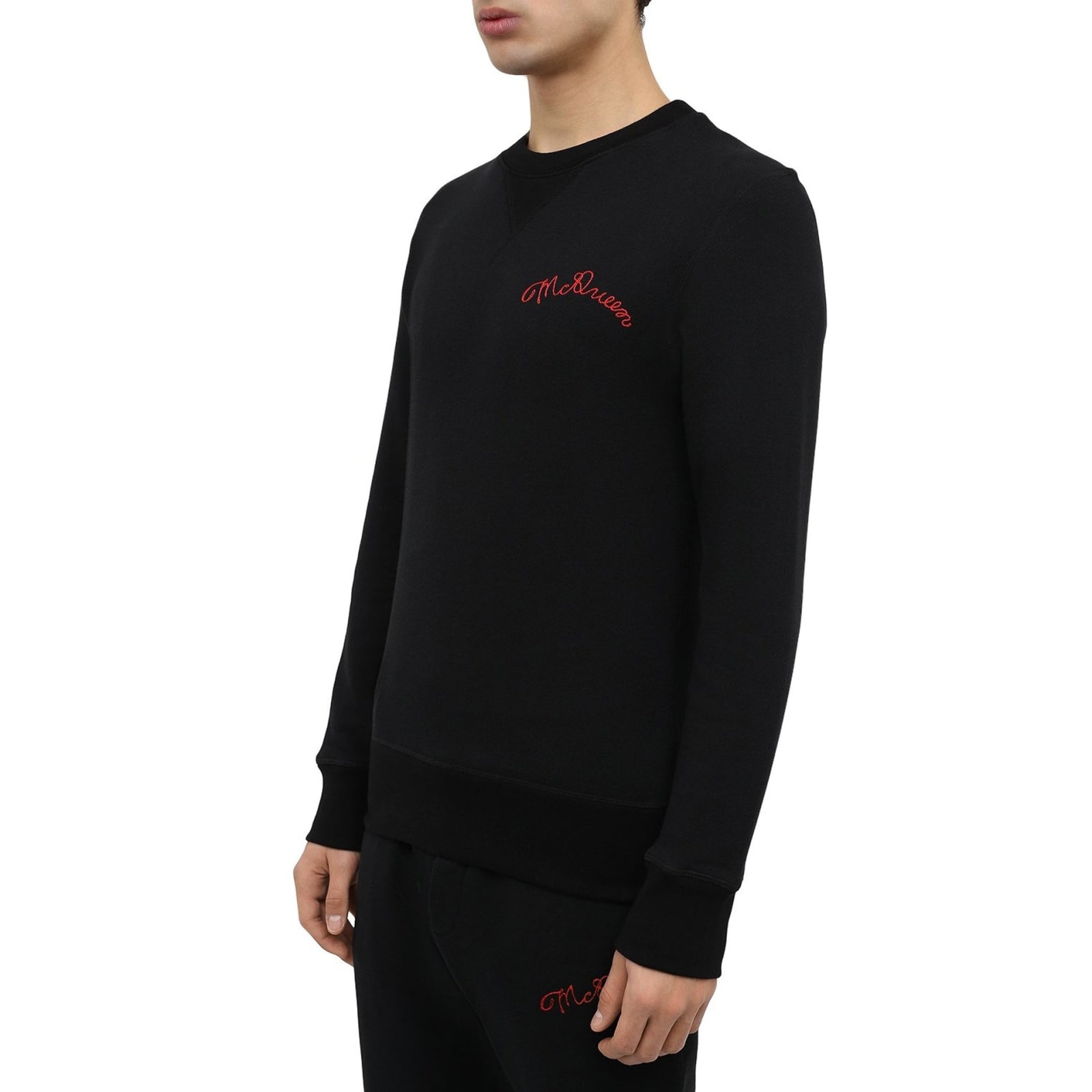 Shop Alexander Mcqueen Logo Sweatshirt In Black