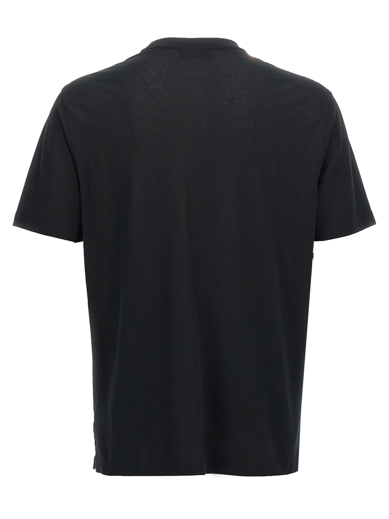 Zanone Jersey Crew Neck T-shirt In Black