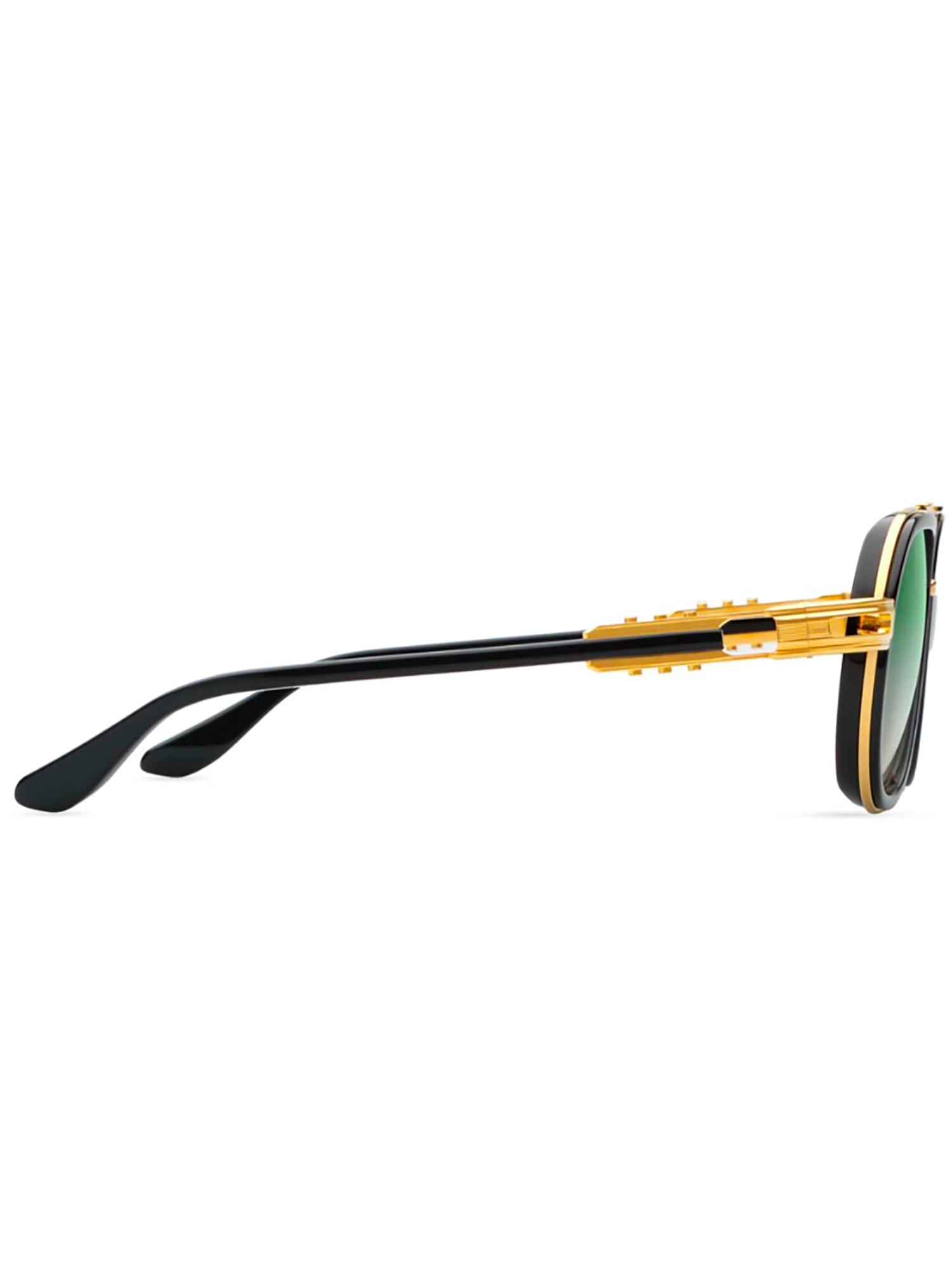 Shop Dita Dts441/a/01 Vastik Sunglasses In Yellow Gold_black