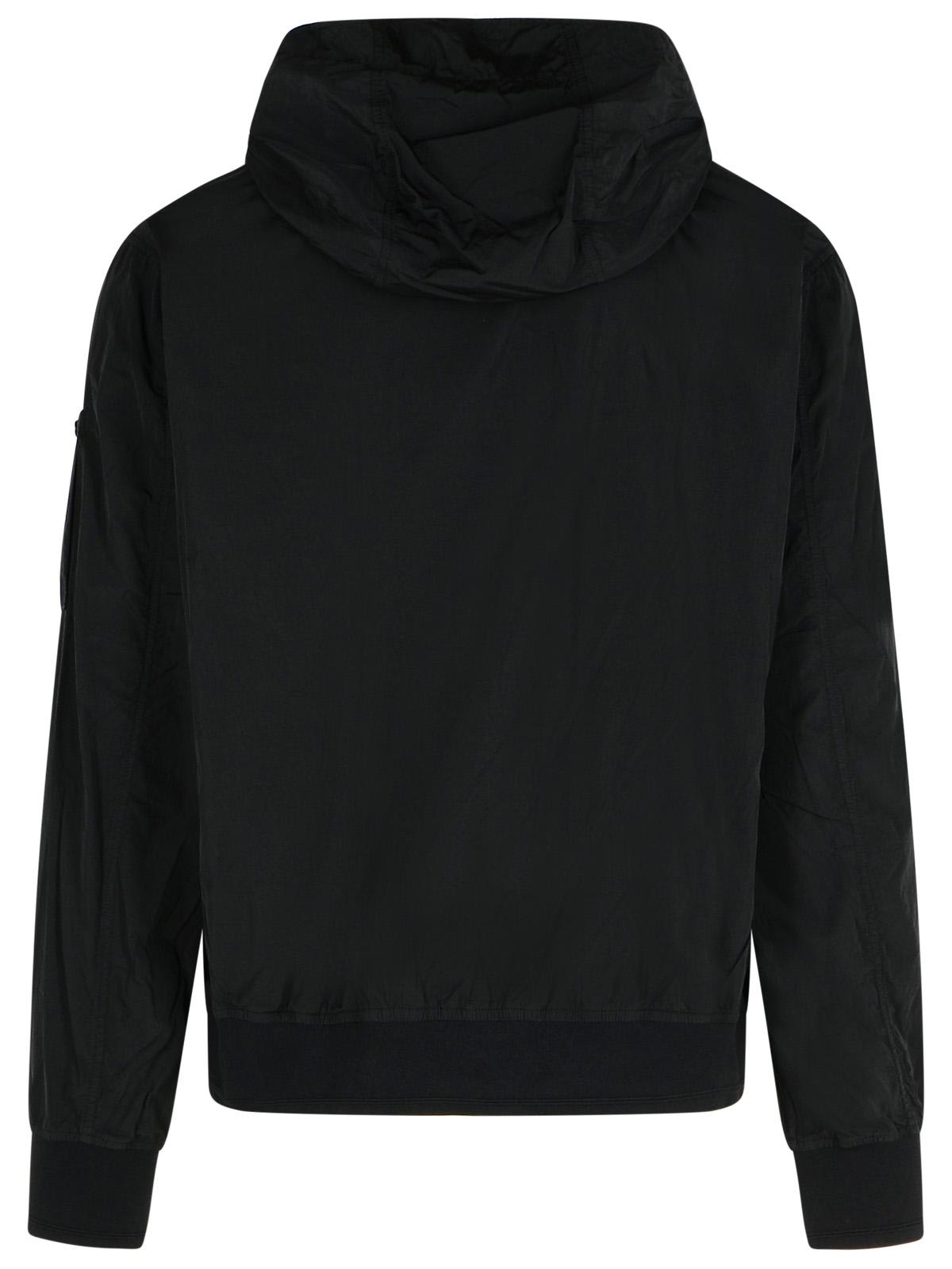 C.p. Company Chrome-r Lens Hooded Jacket In Black