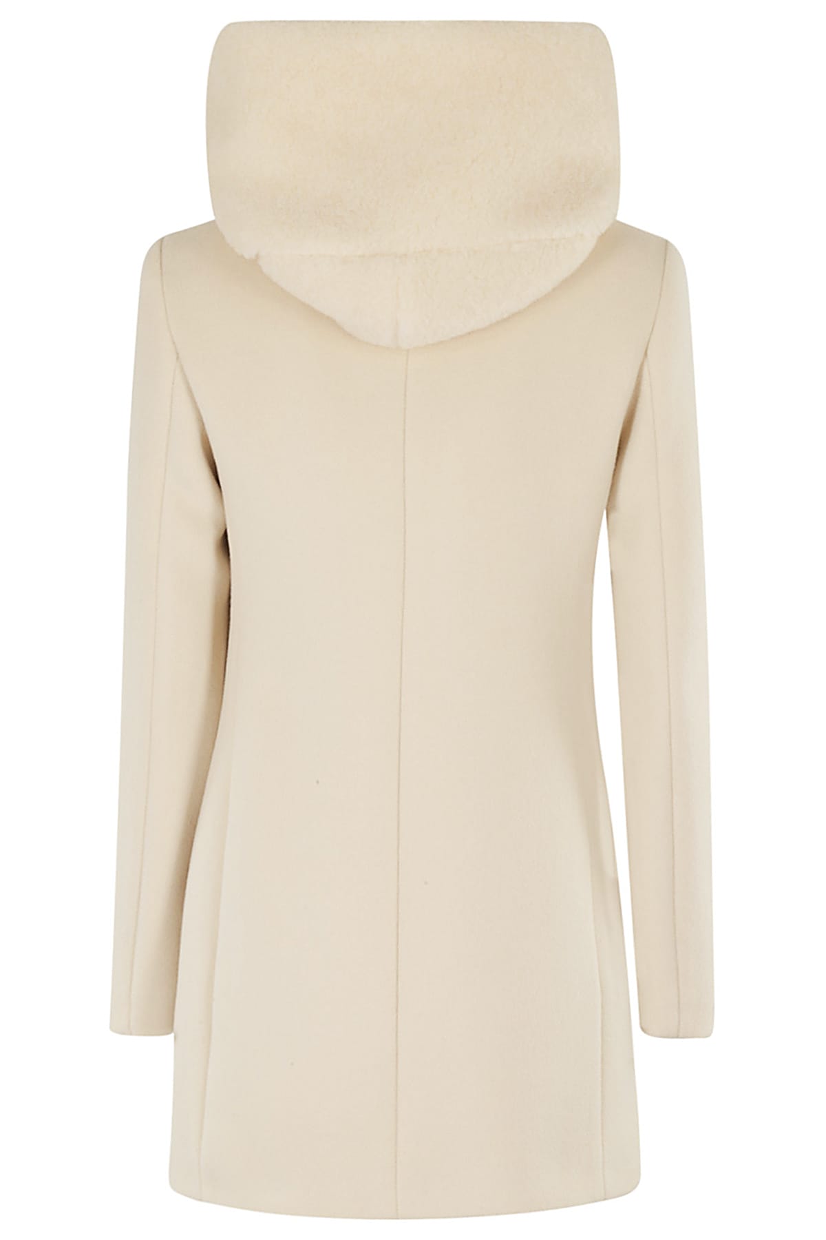 Shop Fay Toggle Coat Db Front Teddy In Yogurt