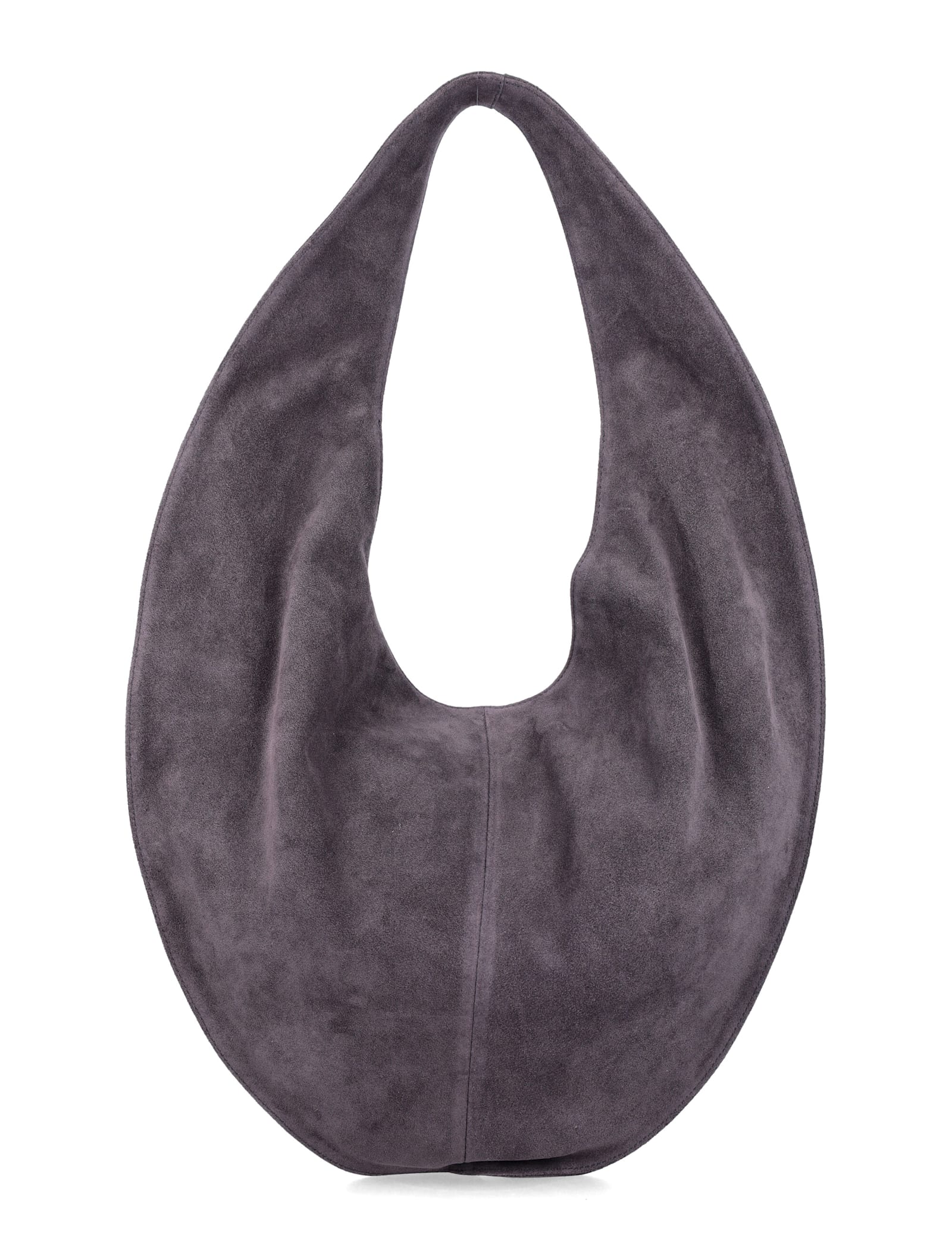 Maeden Market Tote Suede Leather In Gray
