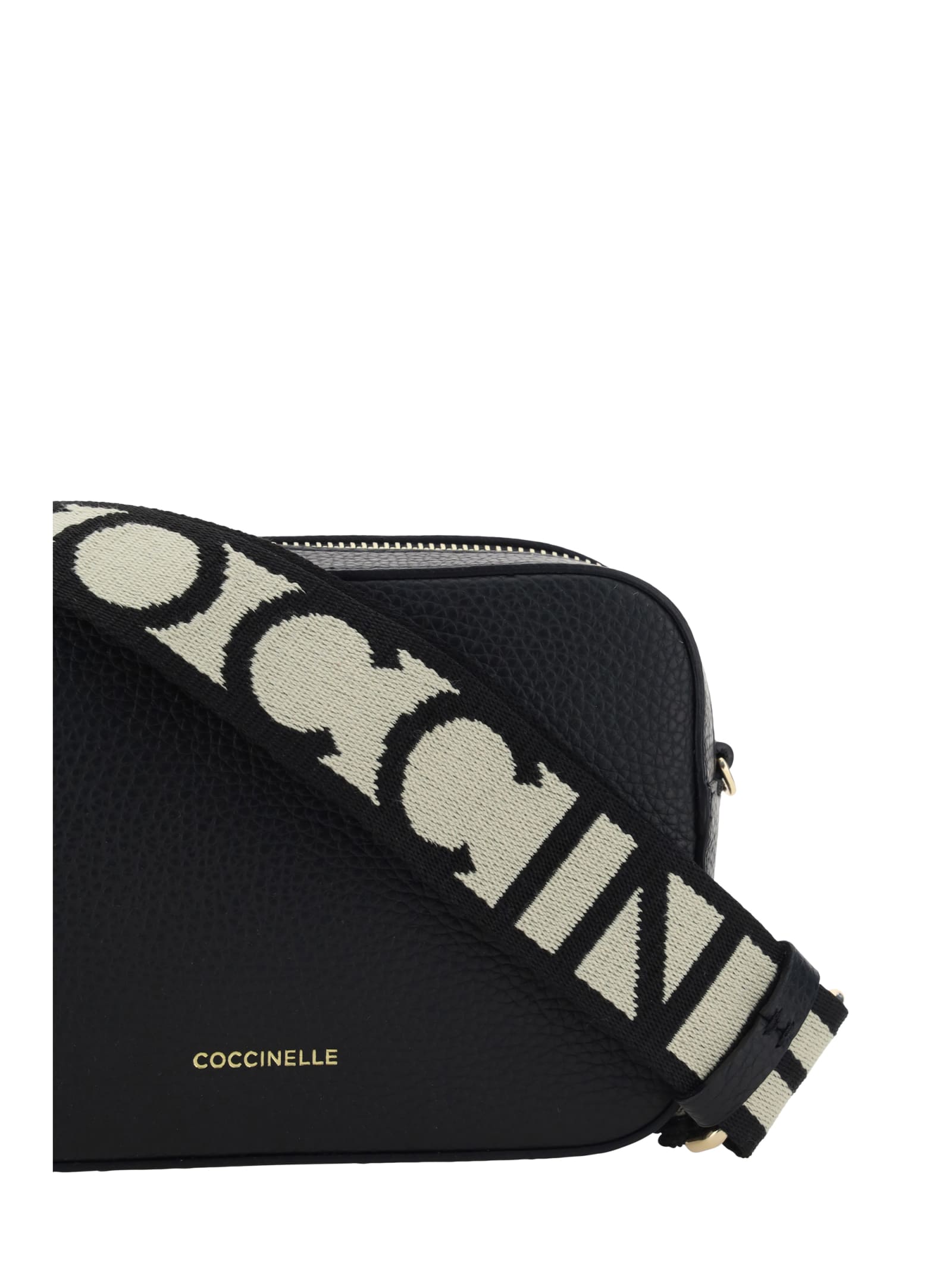 Shop Coccinelle Tebe Shoulder Bag In Noir