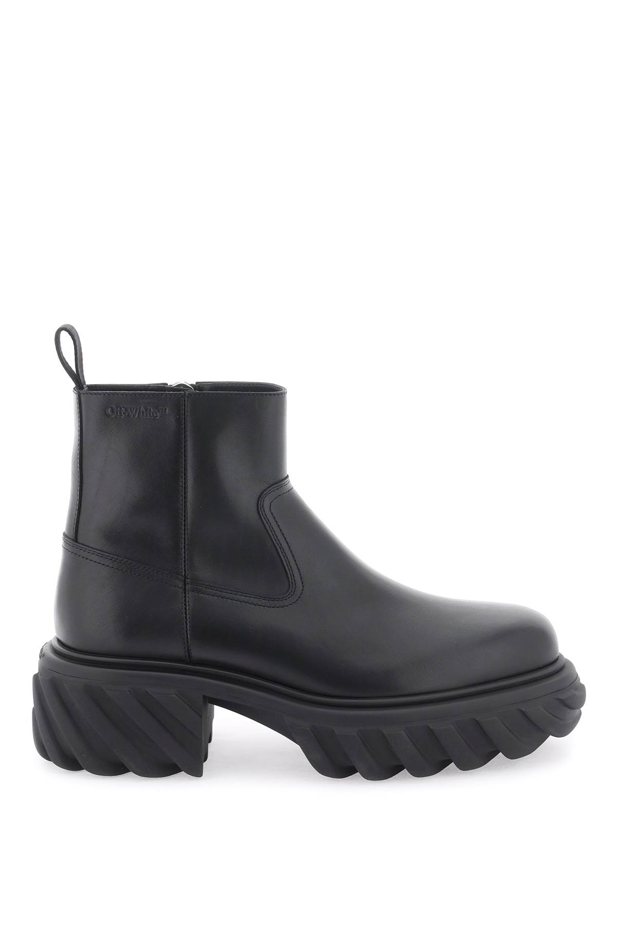 Shop Off-white Tractor Motor Boots In Black Black (black)