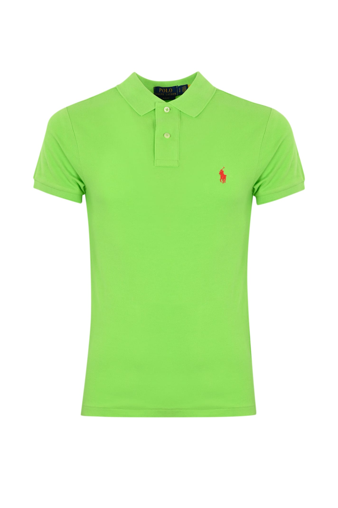 Shop Polo Ralph Lauren Two-button Polo Shirt With Logo In Green