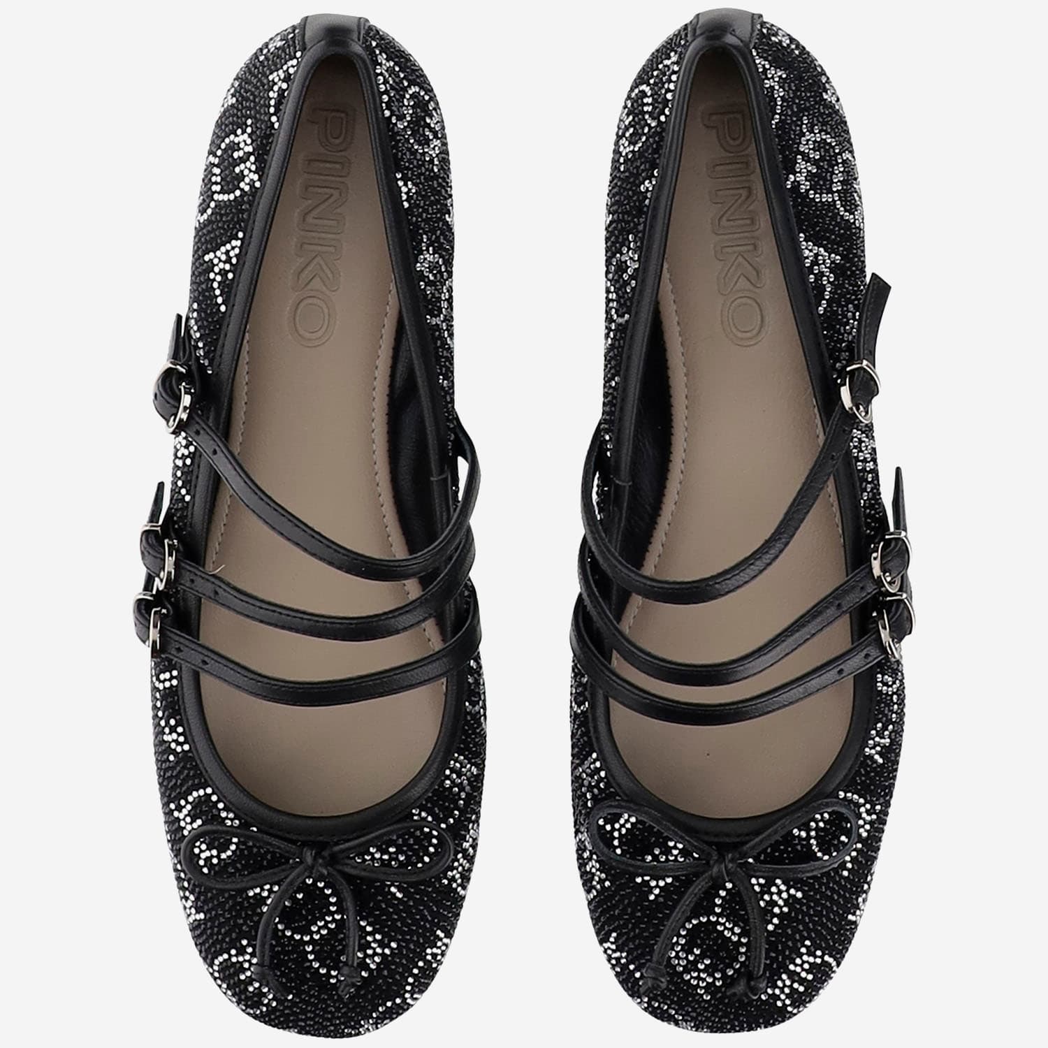 Shop Pinko Joy Ballet With Rhinestones In Black