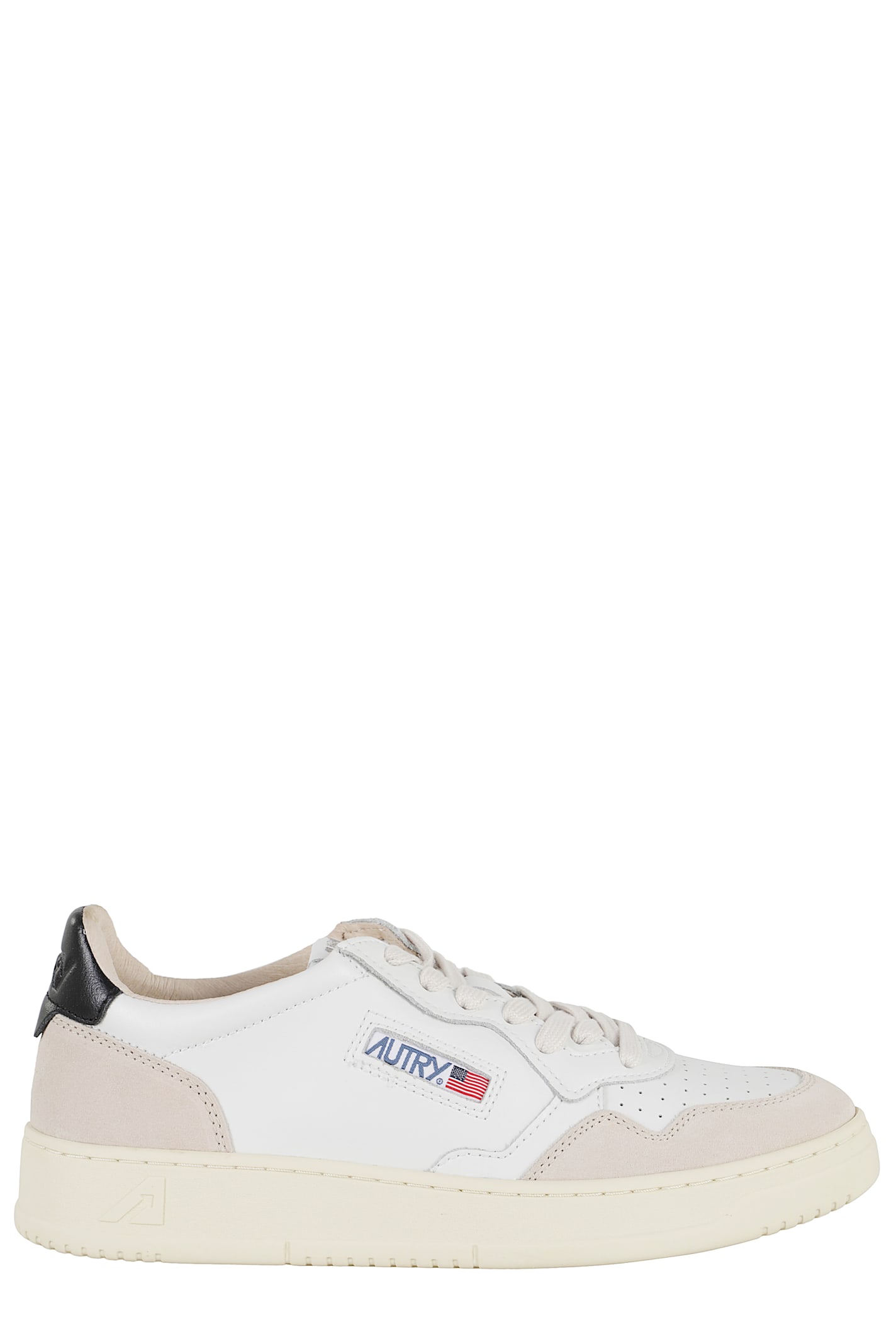 Autry Leather And Suede Medalist Low Sneakers In White