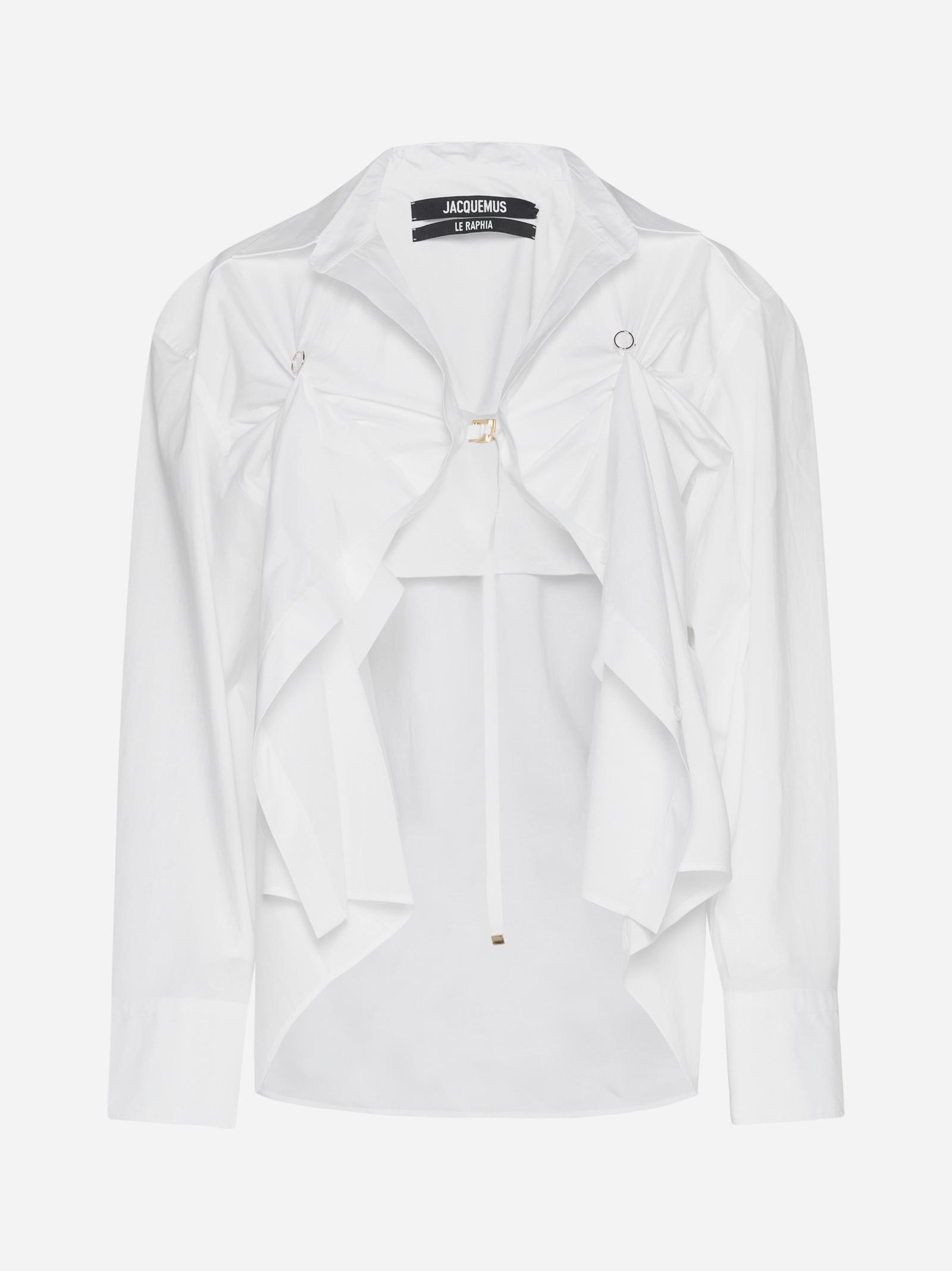 Shop Jacquemus Amaro Cotton Shirt In White