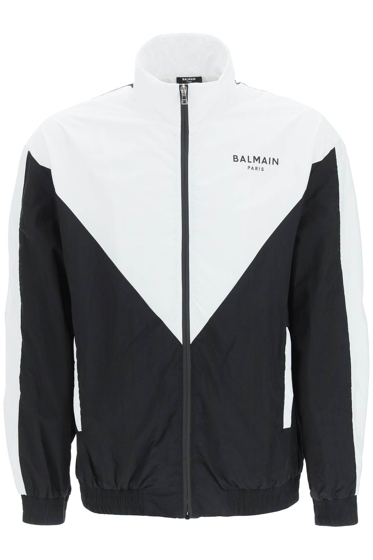 Balmain Two-tone Nylon Jacket With Logo