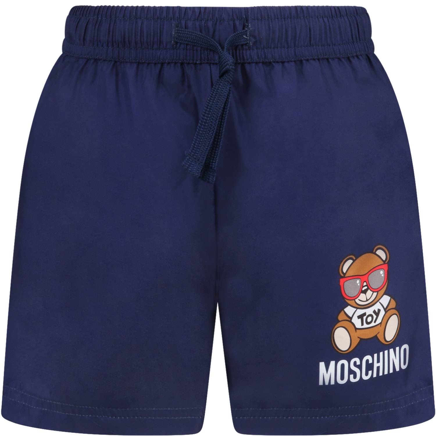 Moschino Blue Swim-trunks For Boy With Teddy Bear