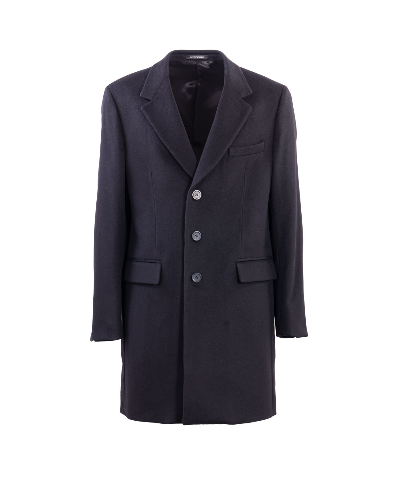 Shop Emporio Armani Coats Black