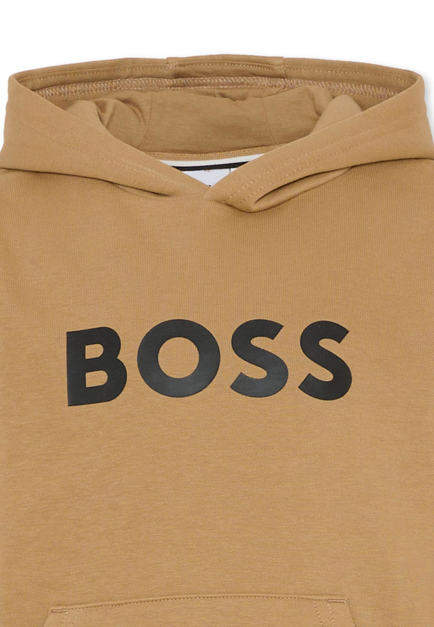 Hugo Boss Long-sleeved Sweatshirt In Brown