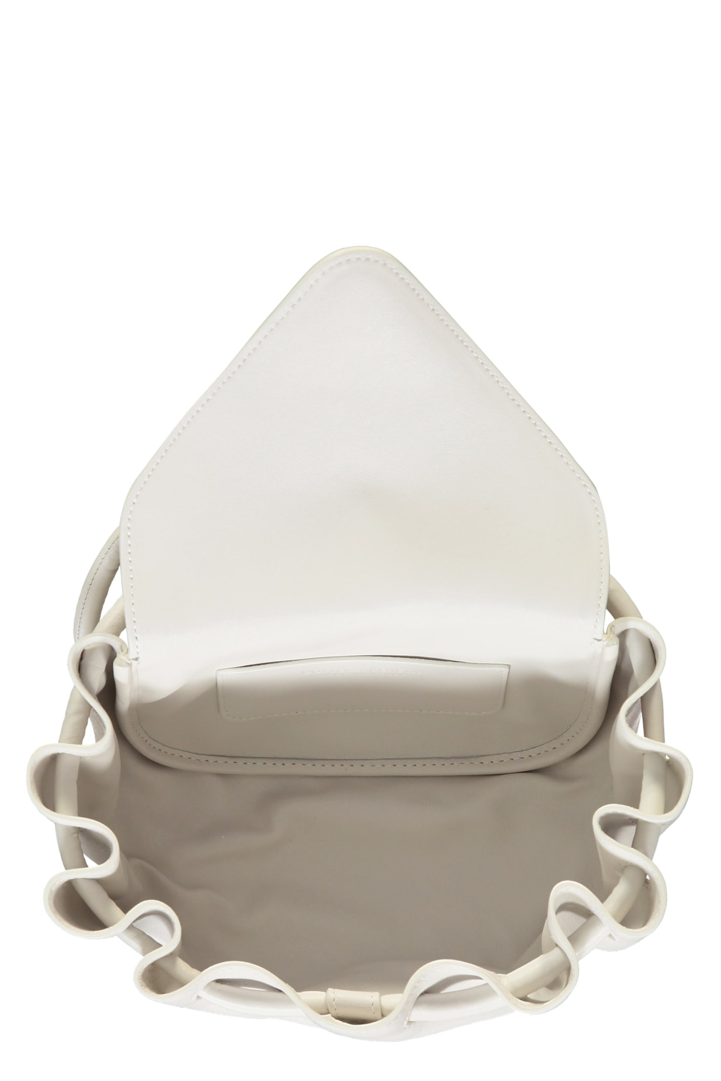 Shop Bottega Veneta Leather Crossbody Bag In White