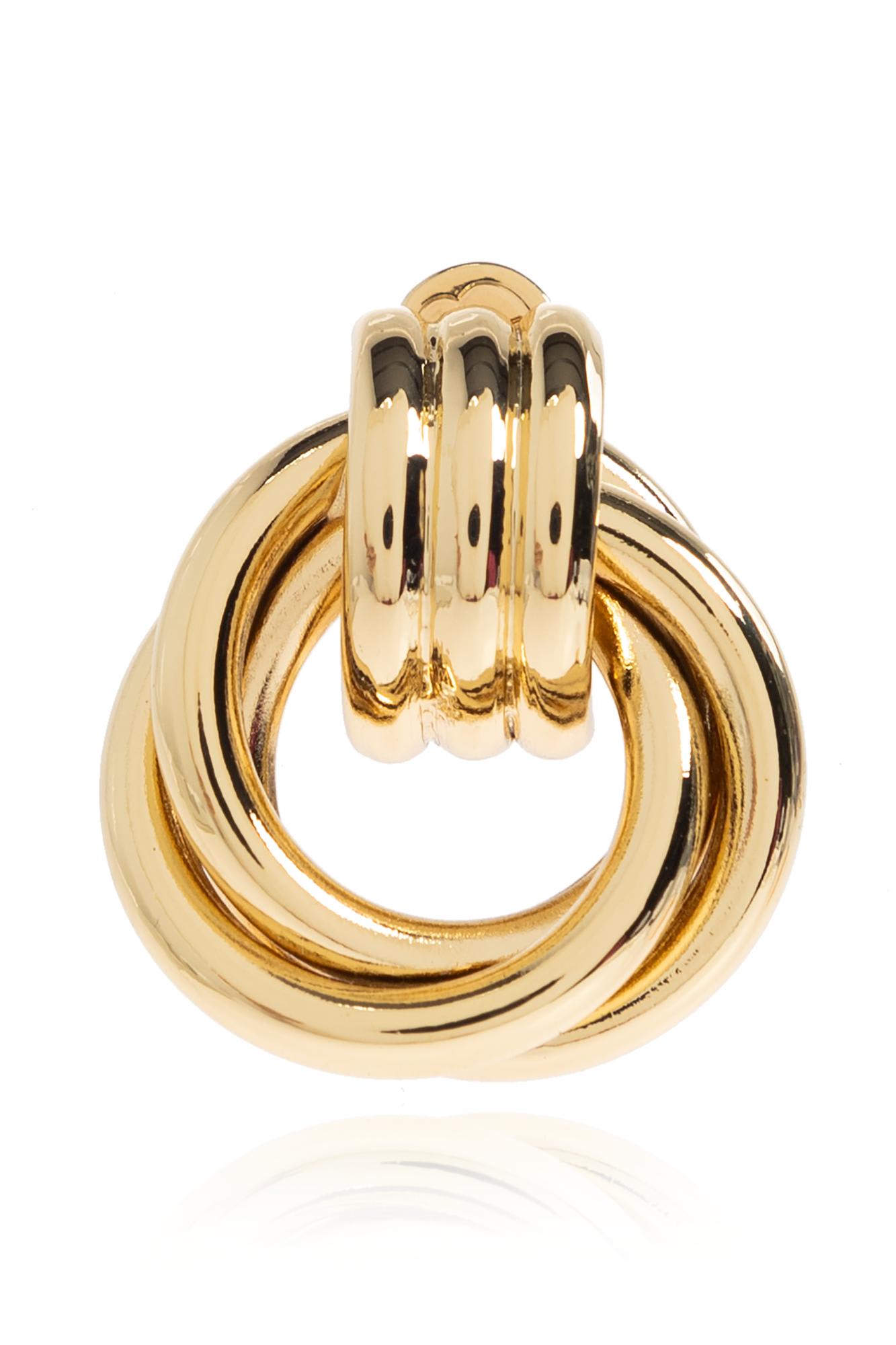 Anine Bing Double Knot Earrings In Gold