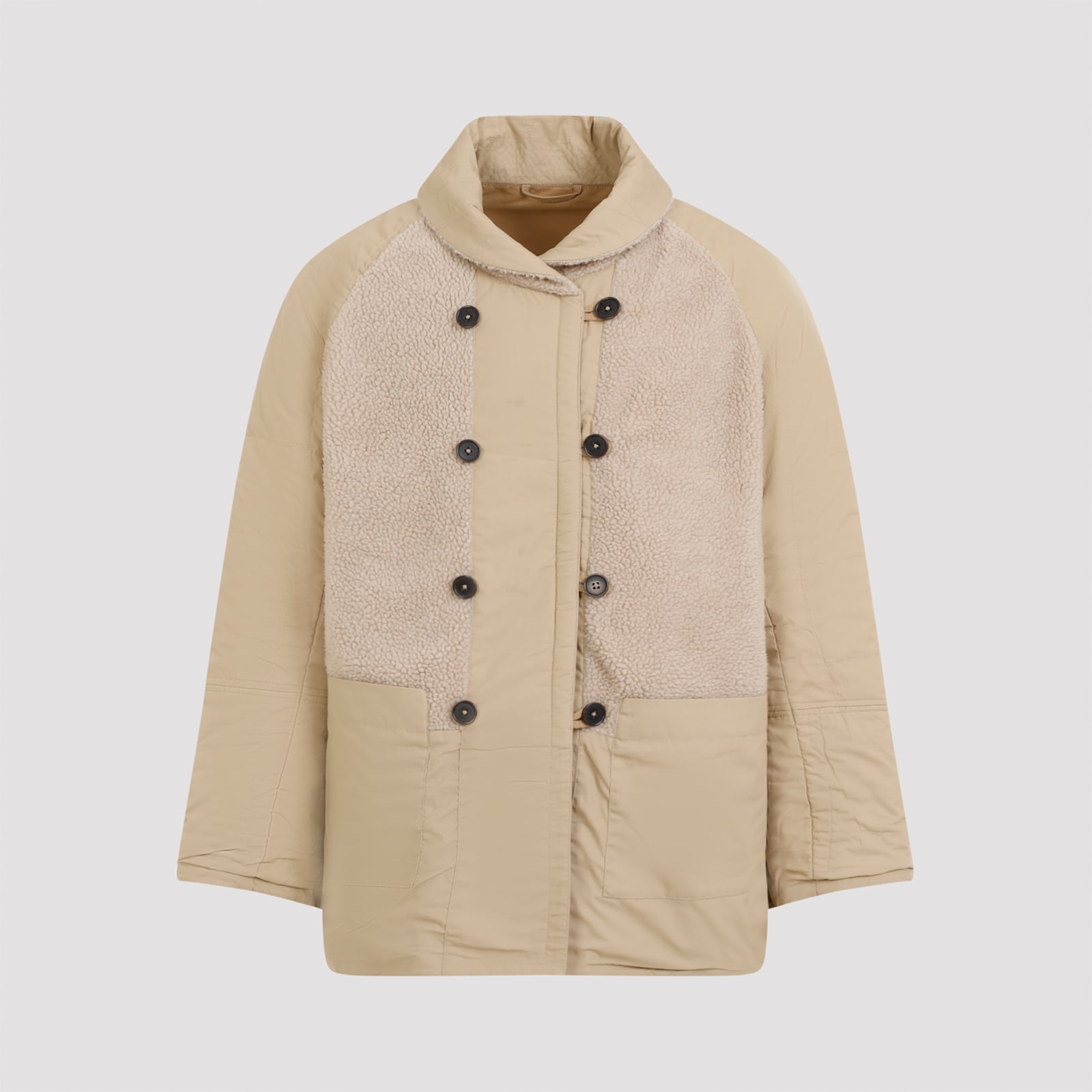 Universal Works Reversible Mackinaw Jacket In Sand