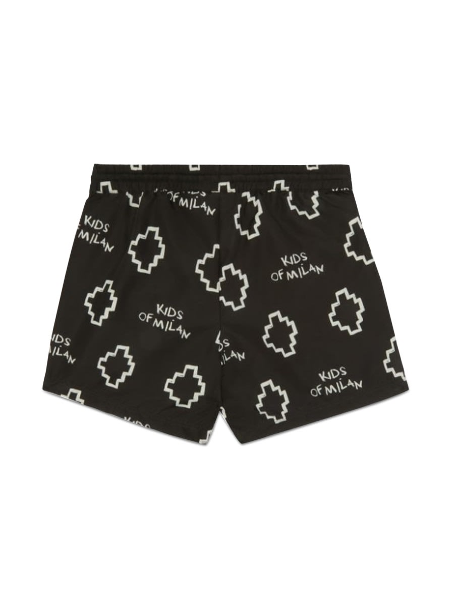 Marcelo Burlon County Of Milan Marcelo Burlon Toddler Boy Swim Trunks Black Size 6 Polyester In Black