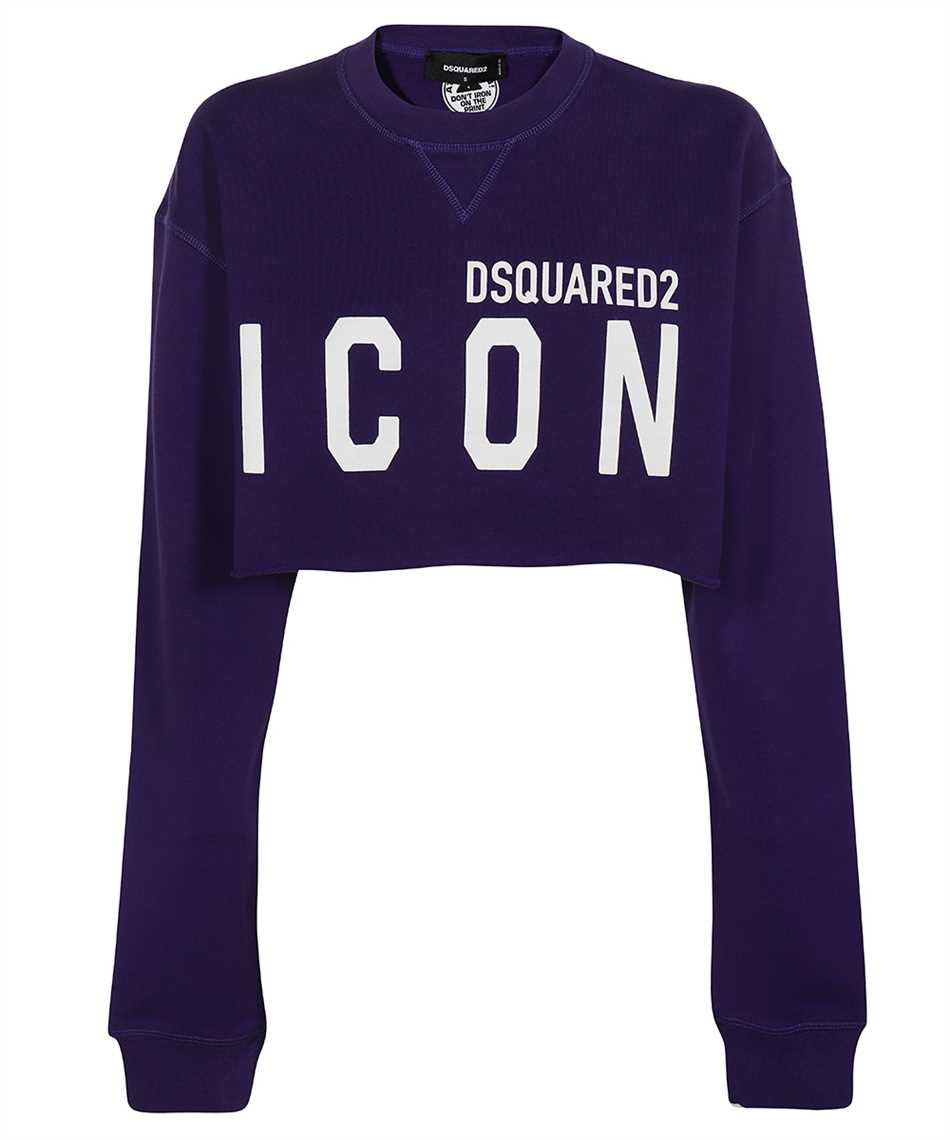 Dsquared2 Logo Detail Cotton Sweatshirt In Purple