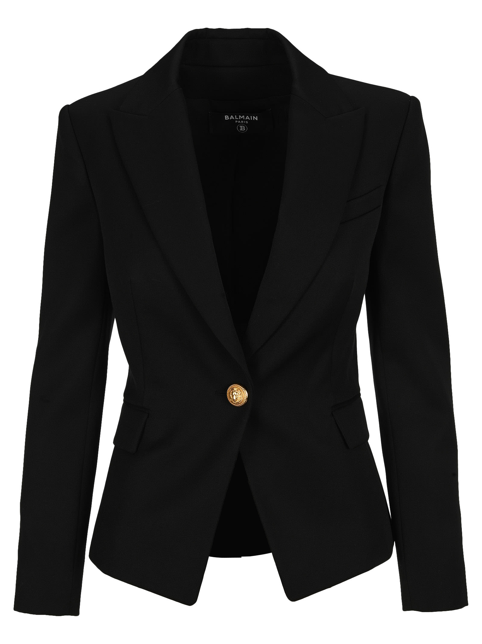 Balmain Black Wool Single-button Blazer