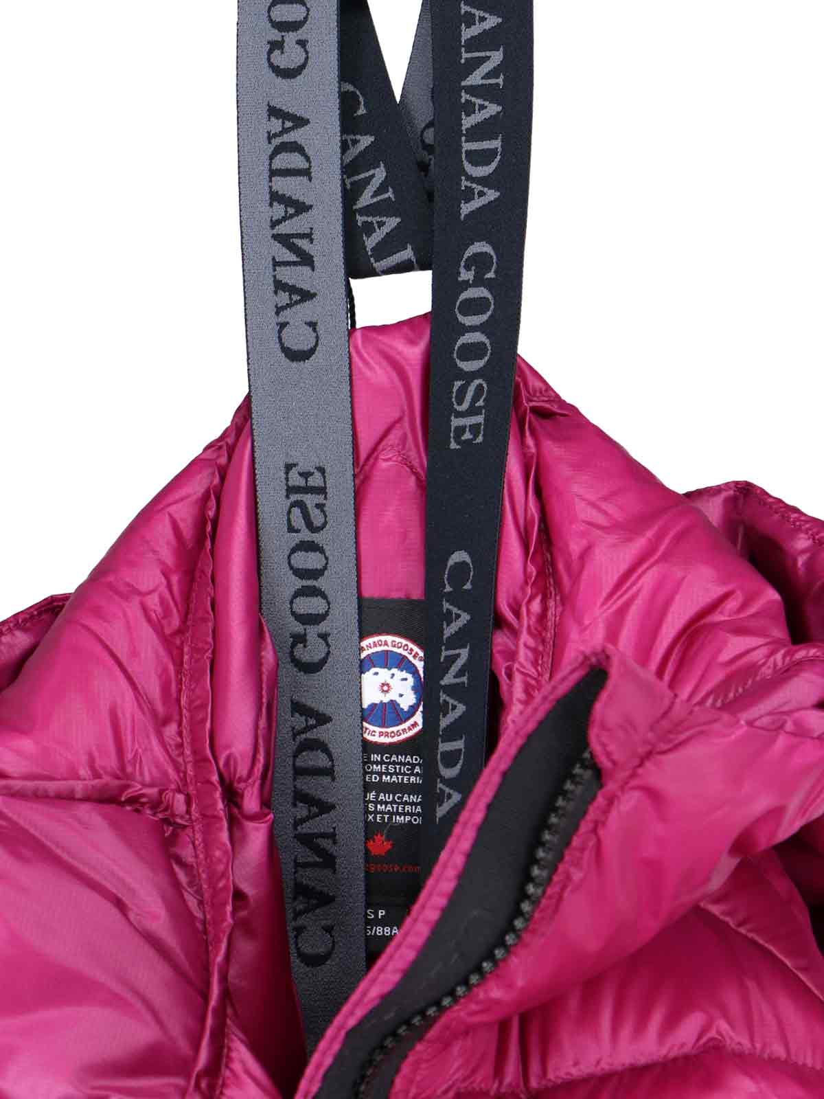 Shop Canada Goose Hooded Down Jacket In Red