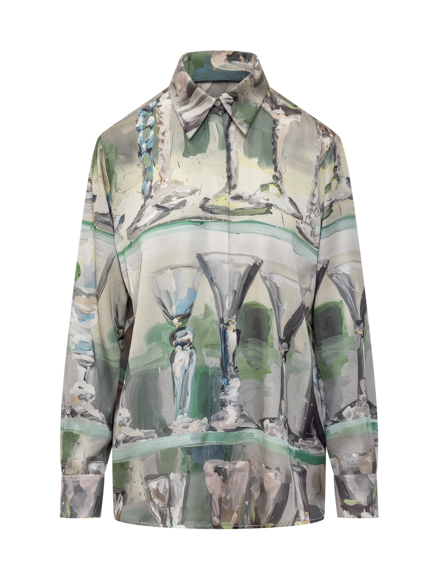 Shop Msgm Shirt In Grey