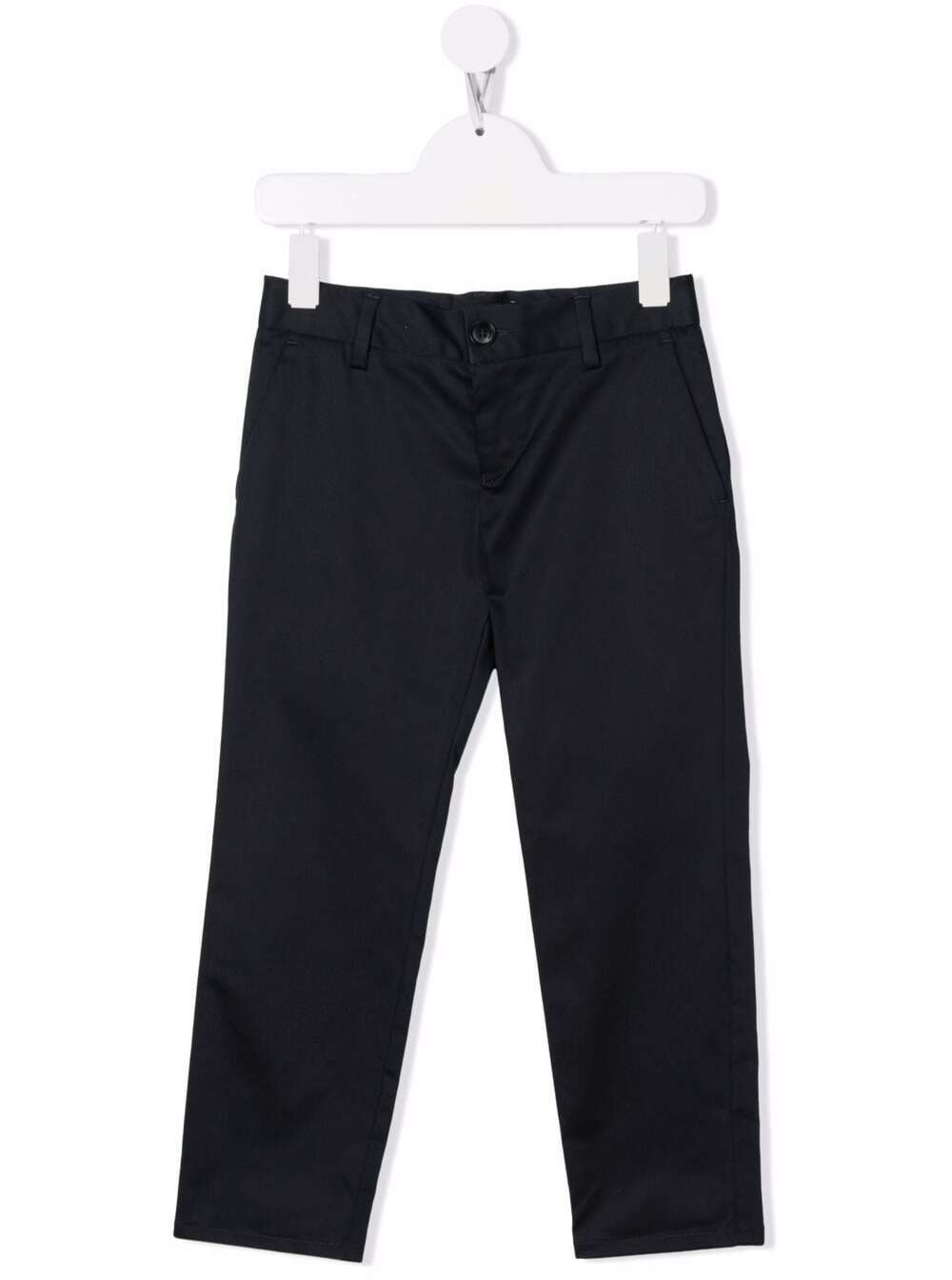 Emporio Armani Blue Cotton Tailored Trousers