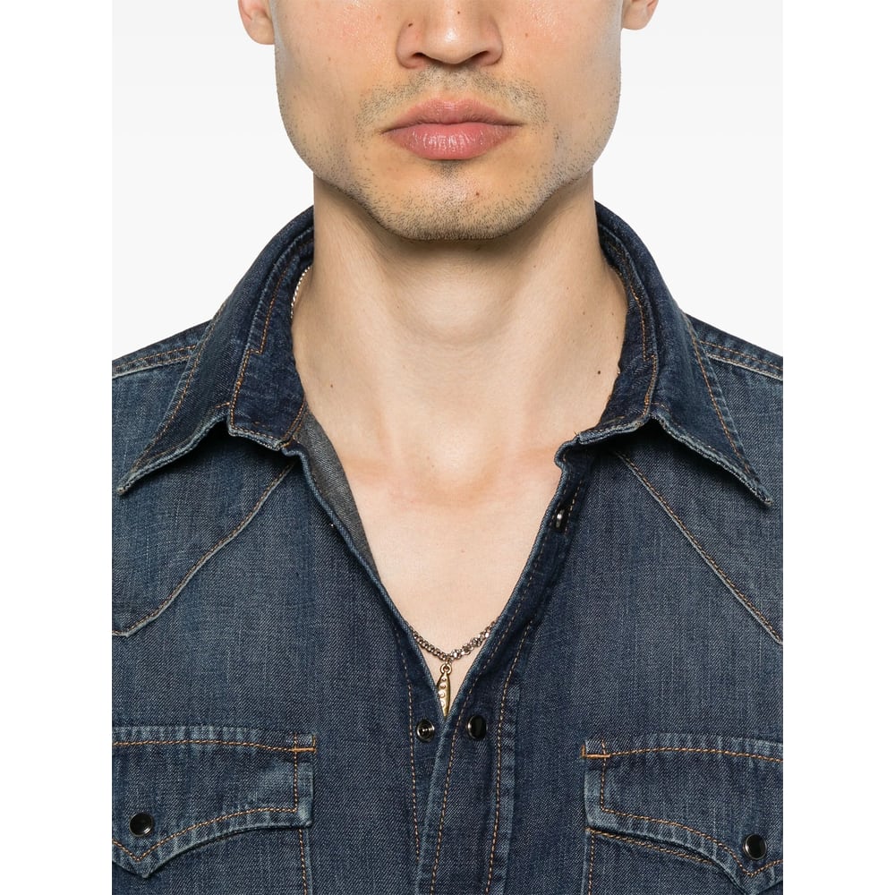 Dondup Cotton Shirts In Blue