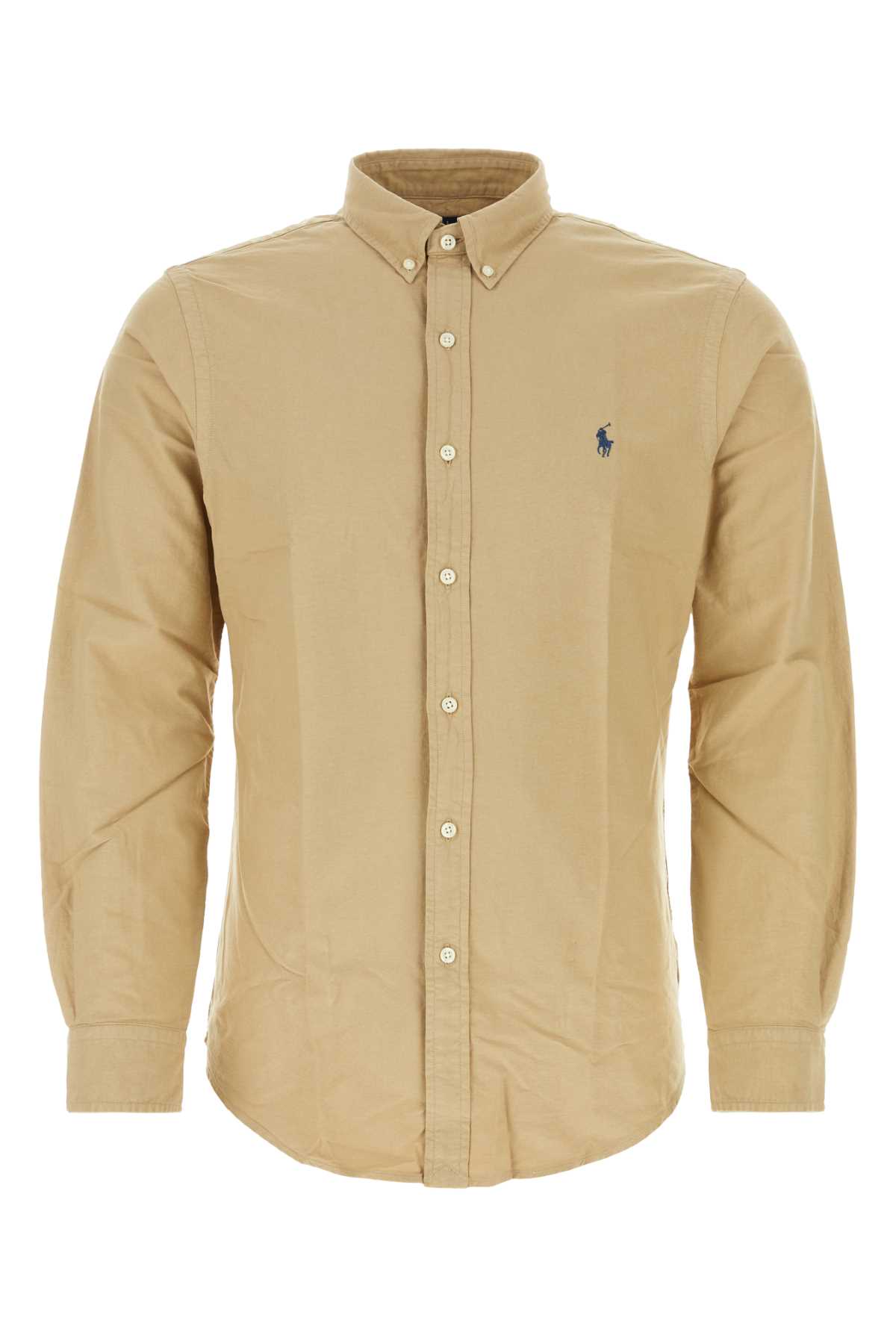 Polo Ralph Lauren Beige Oxford Shirt In Brown