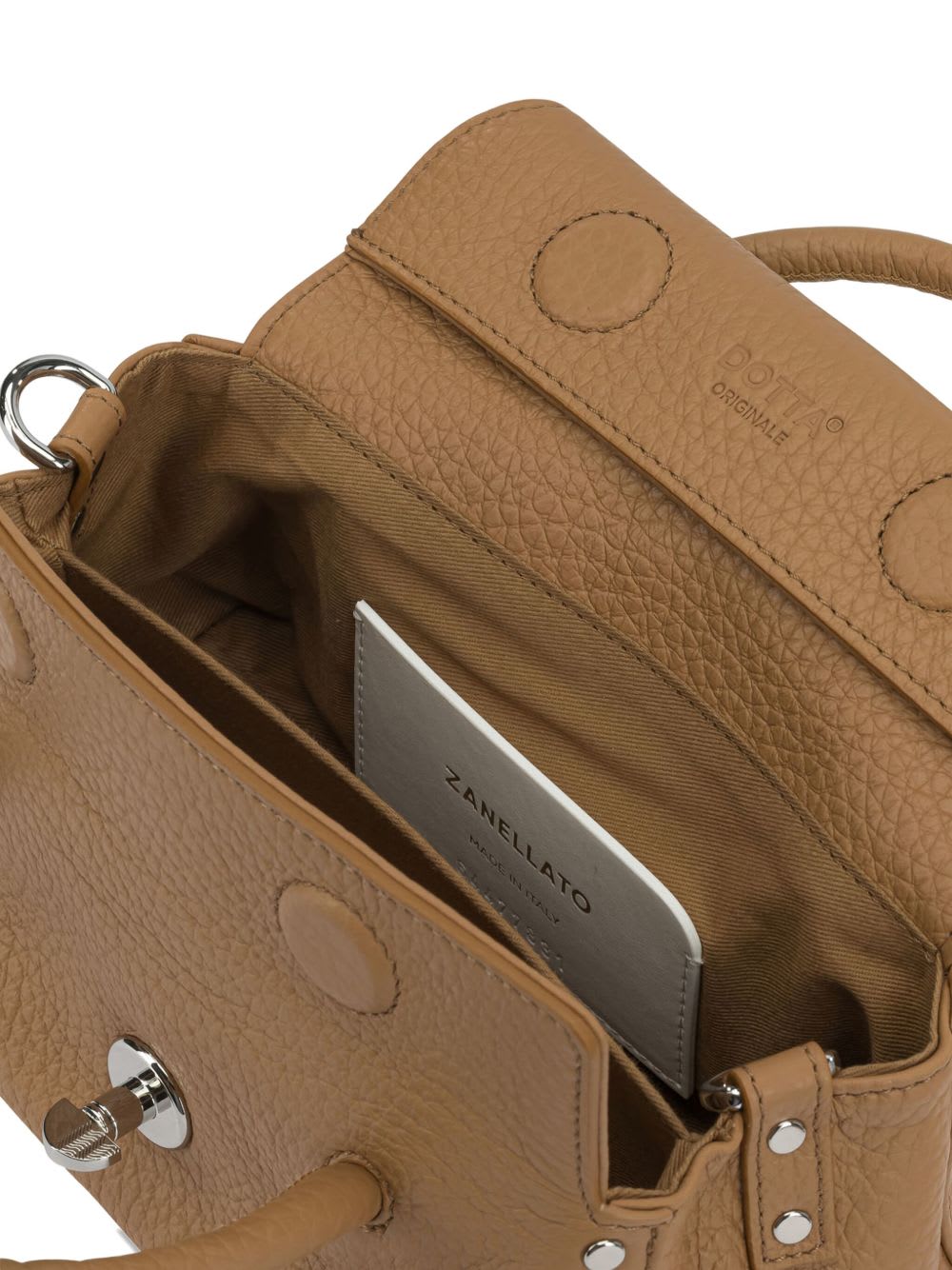 Zanellato Dotta Centauro Baby Small Leather Handbag In Brown