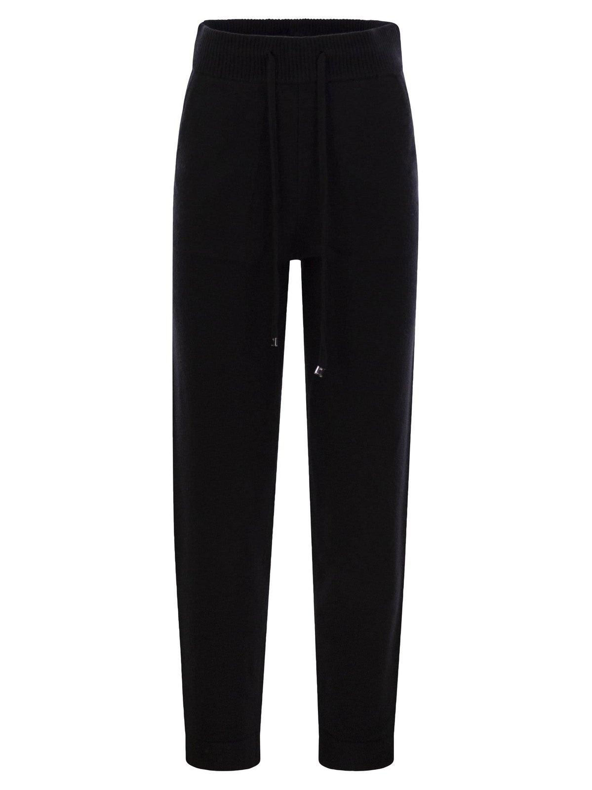 Shop 's Max Mara High Waist Drawstring Knitted Trousers In Black