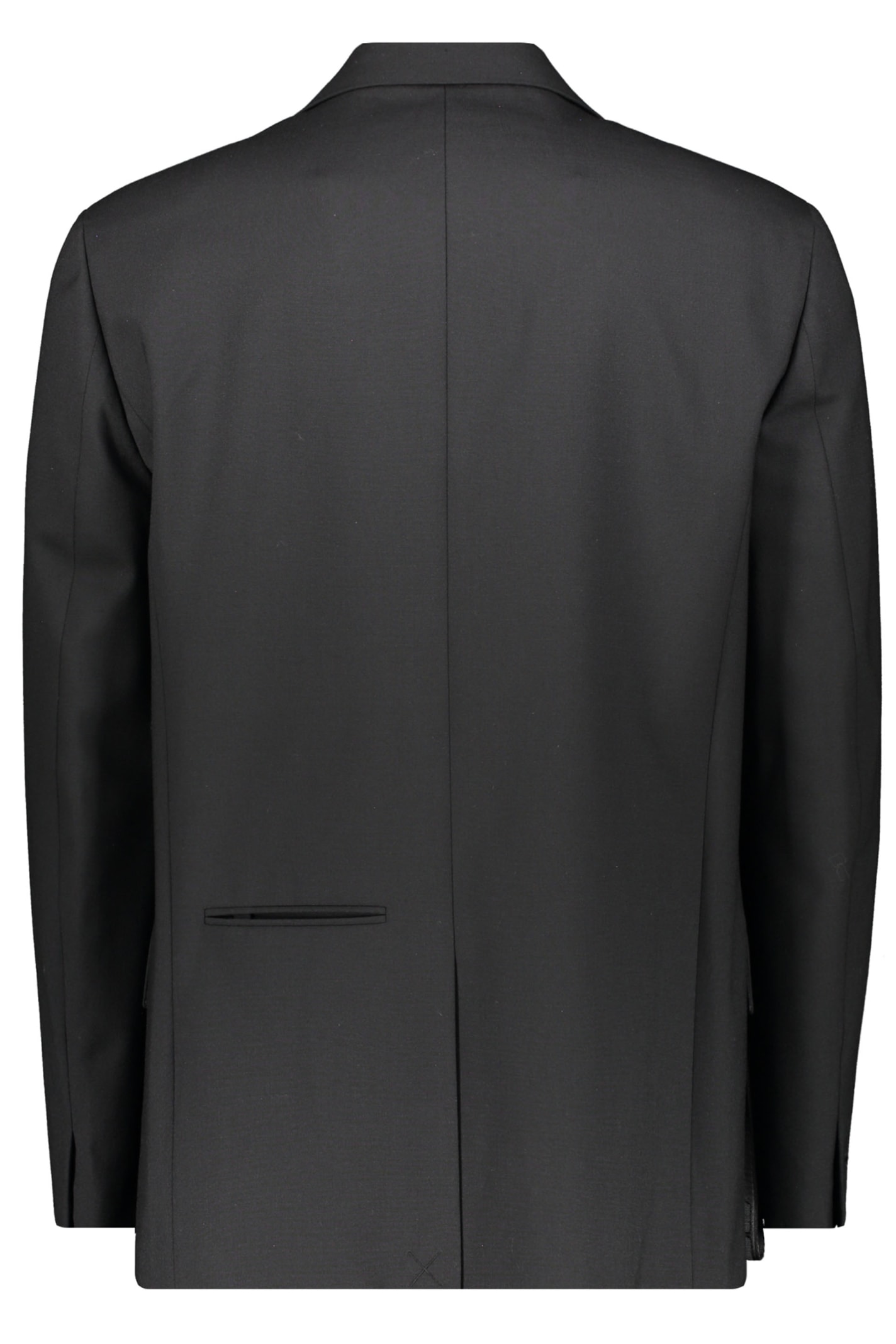 Shop Off-white Single-breasted Three-button Jacket In Black