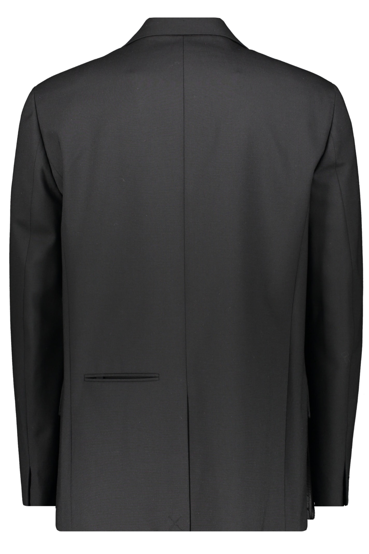 Off-white Single-breasted Three-button Jacket In Black