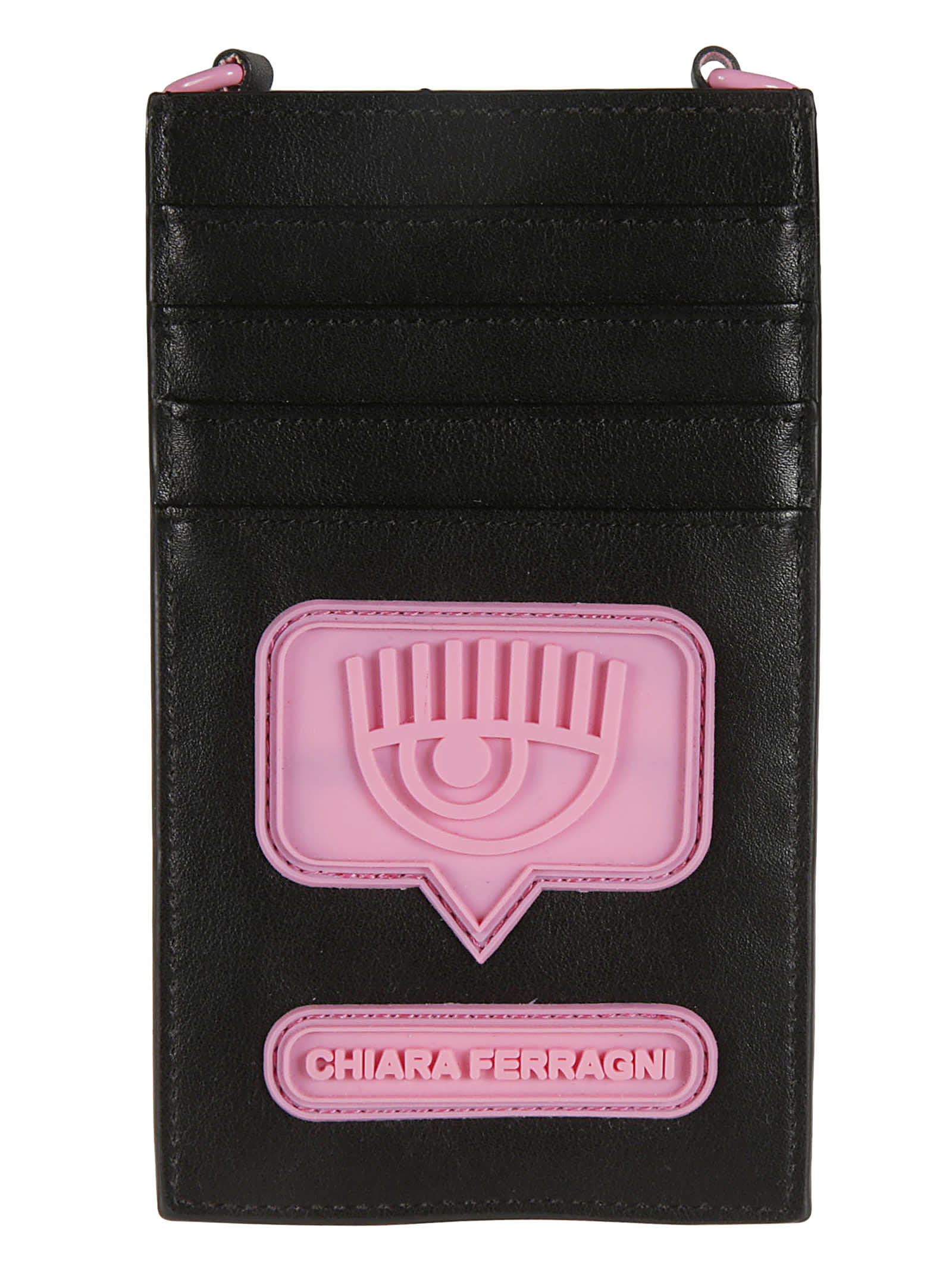 Chiara Ferragni Eyelike Iphone Case Bag In Black