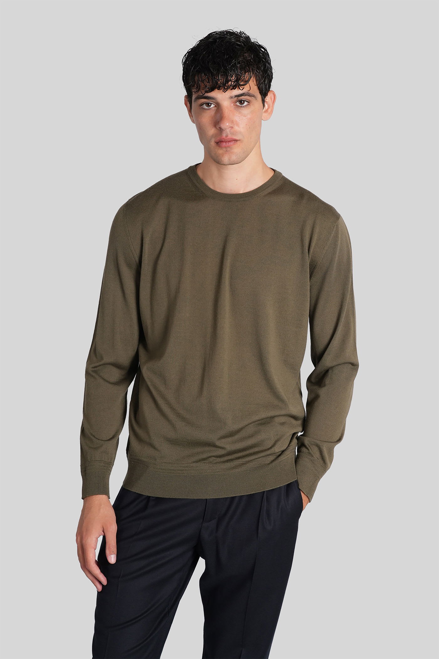 Barena Venezia Pevaron Polo In Green Wool In Green