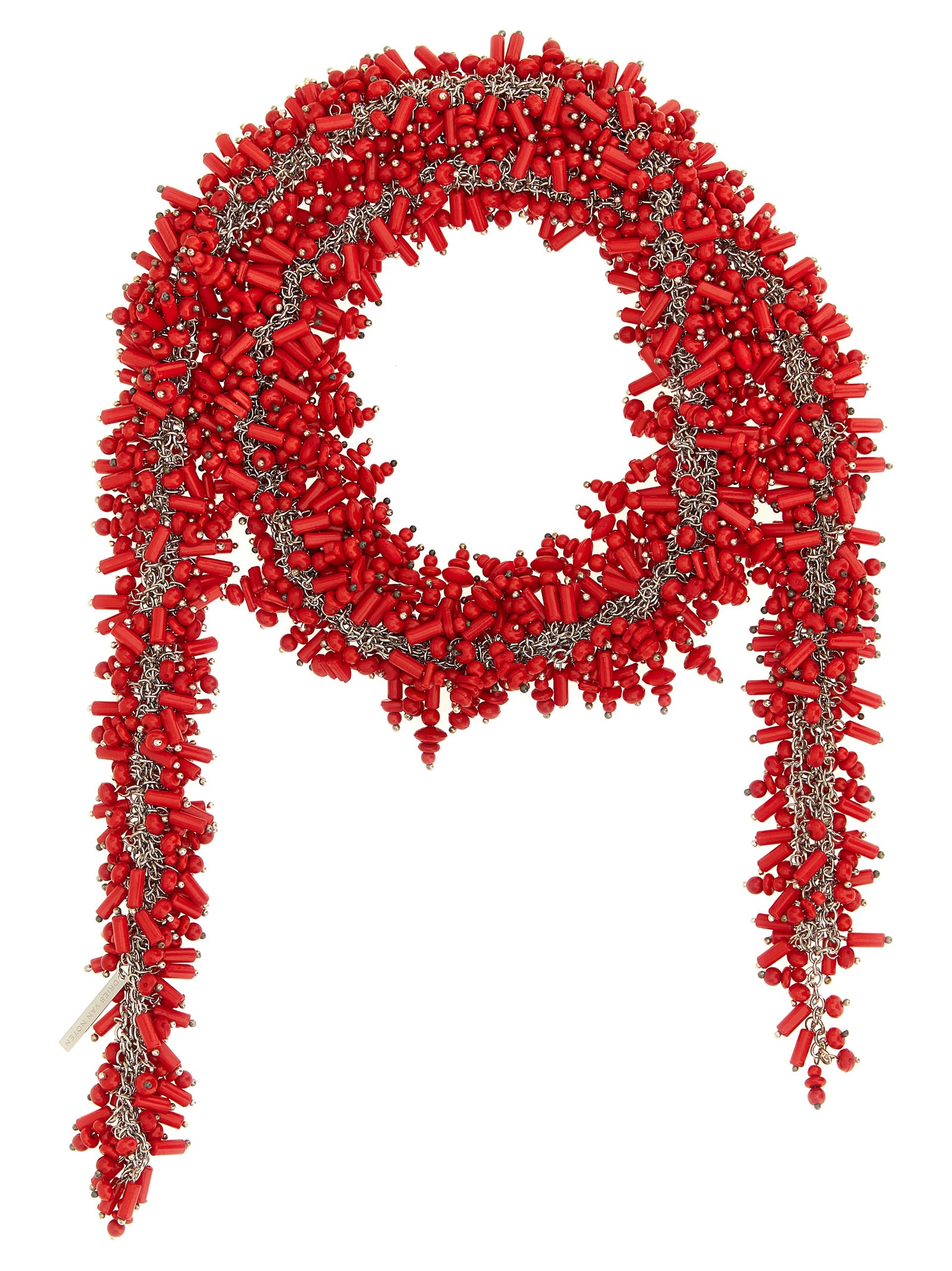 Dries Van Noten Embroidered Scarf Necklace