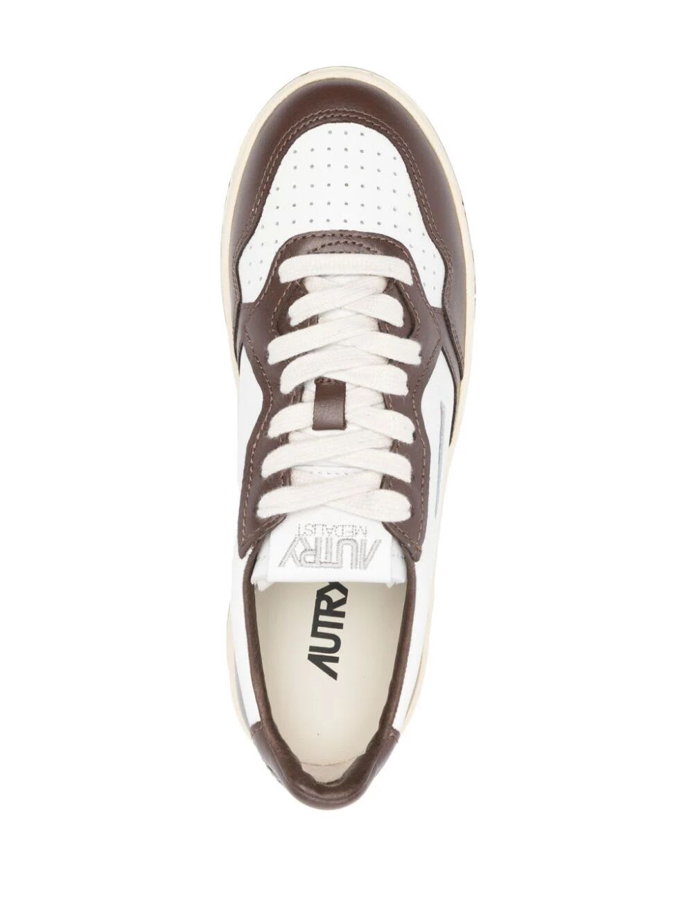 Shop Autry Low Platform Sneakers In White Chestnut