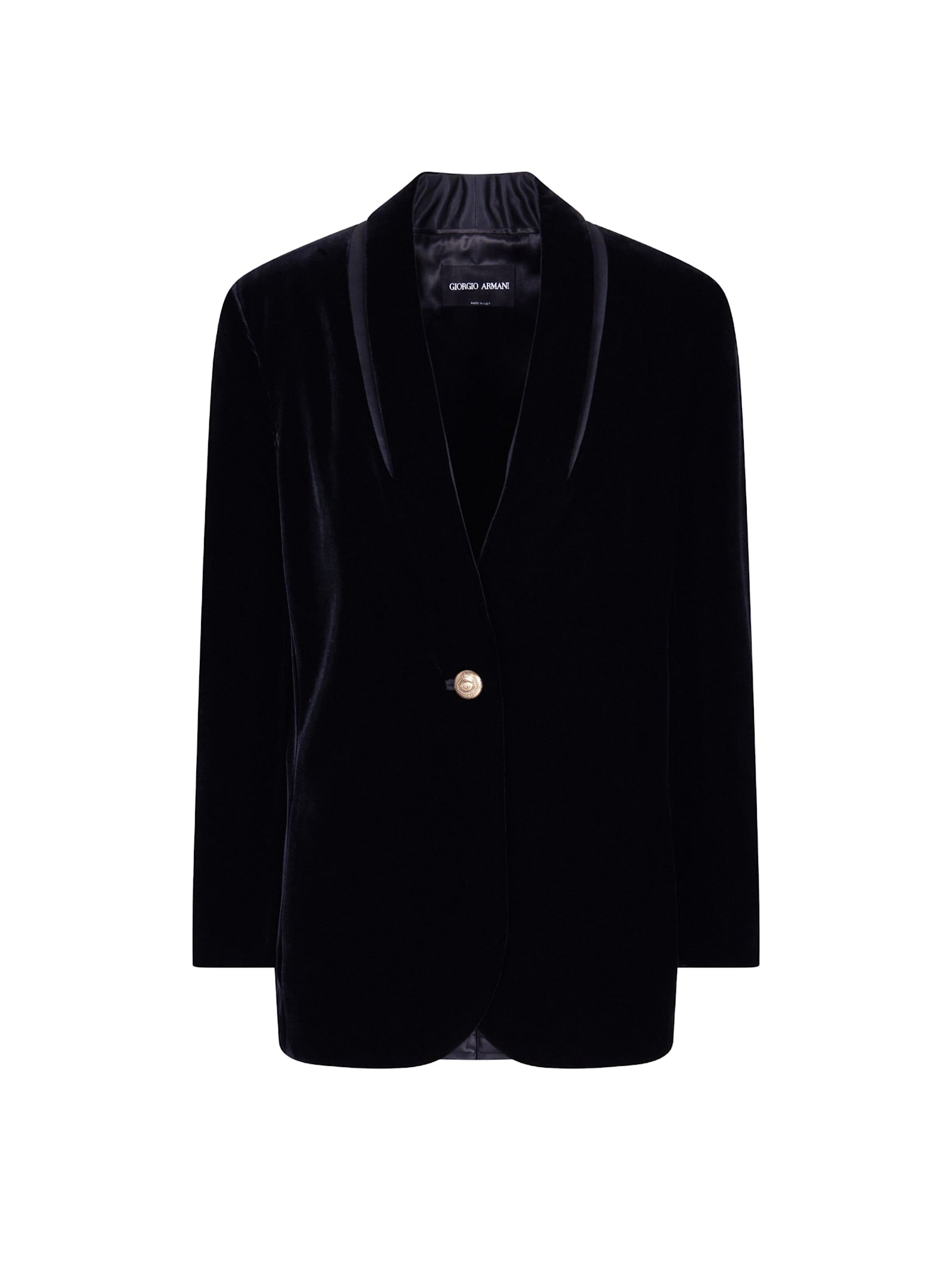 Giorgio Armani Single-breasted Blazer In Black
