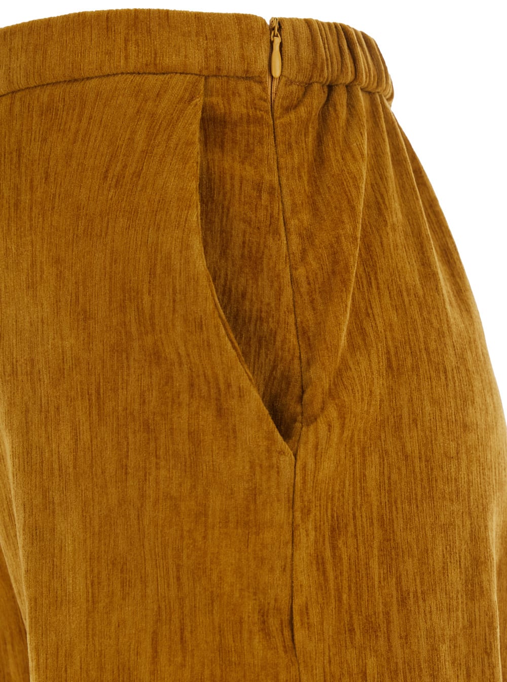 Forte Forte Double Velvet High Waist Pants In Brown