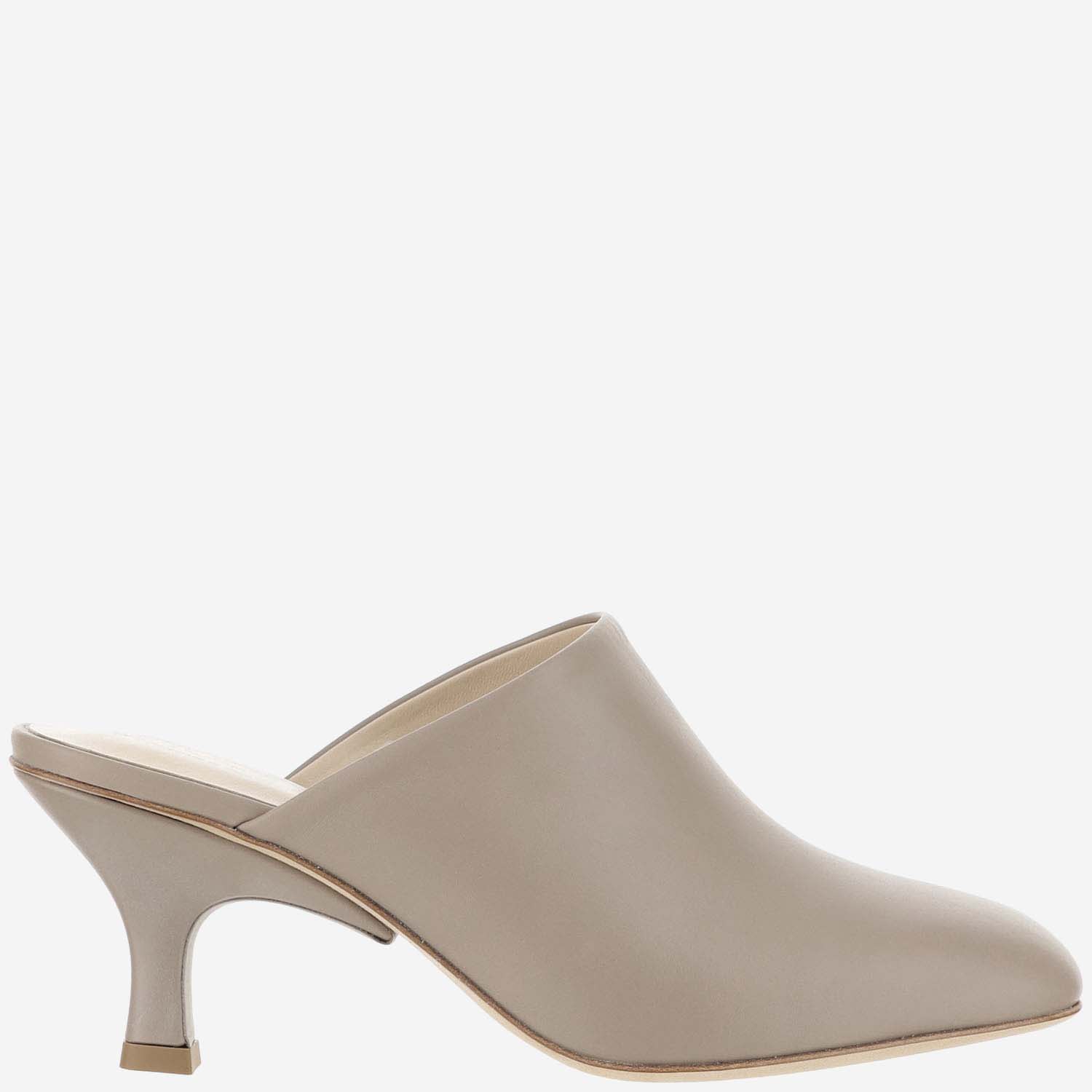 Shop Tod's Leather Sabot In Beige
