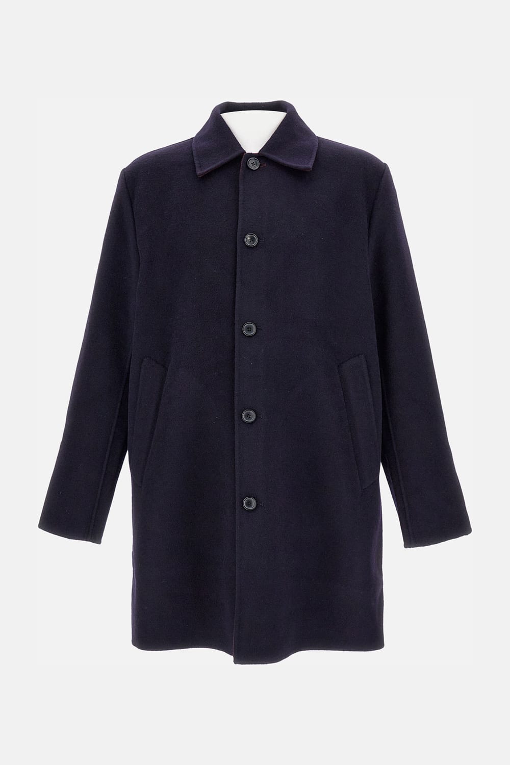 Paul Smith Double-face Buttoned Coat In Blue