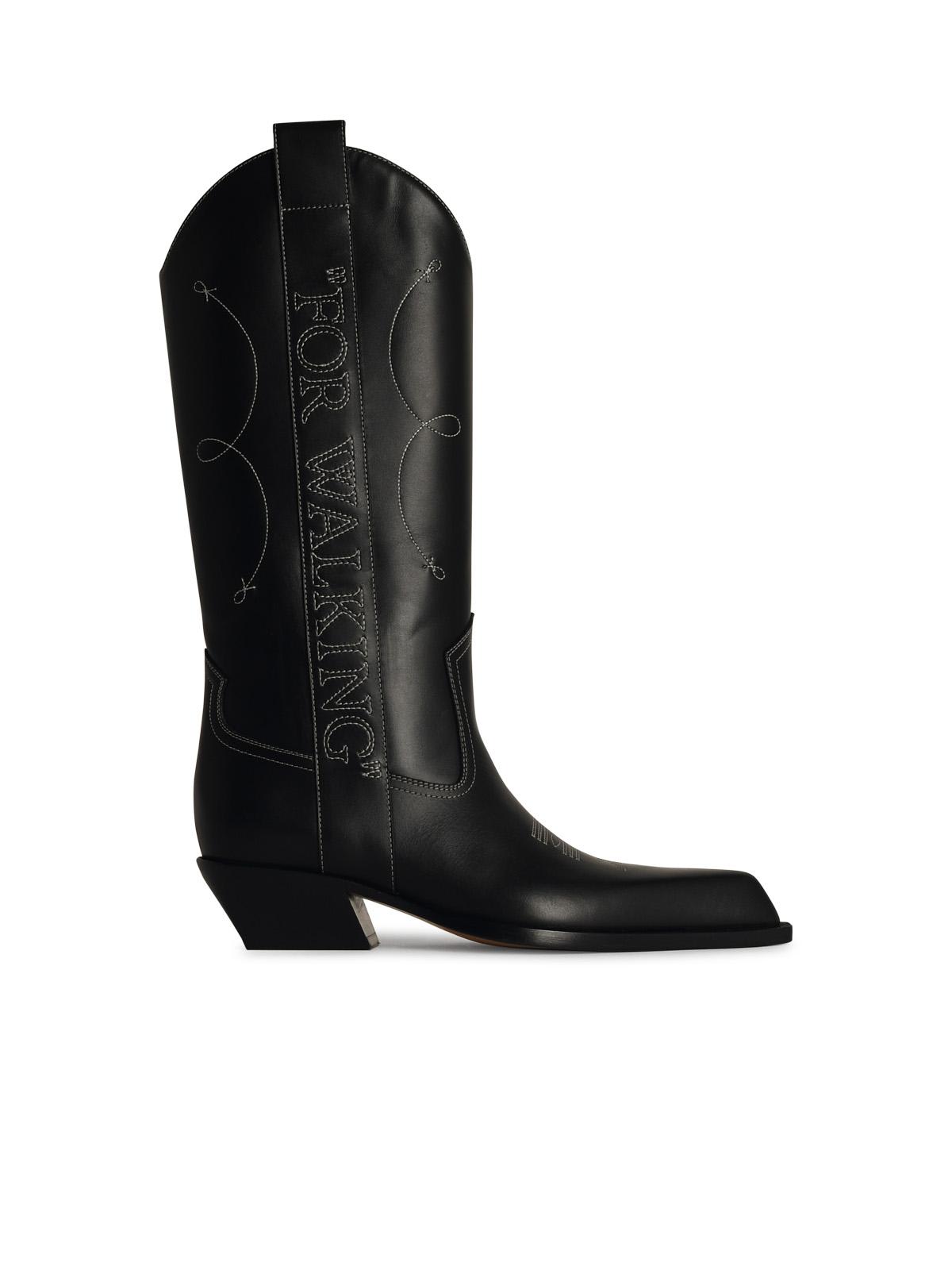 texano Black Leather Boots