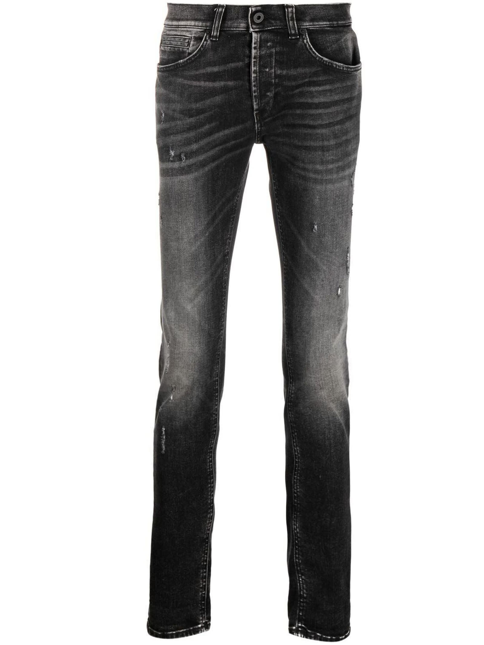 Dondup Black Stretch Cotton Jeans