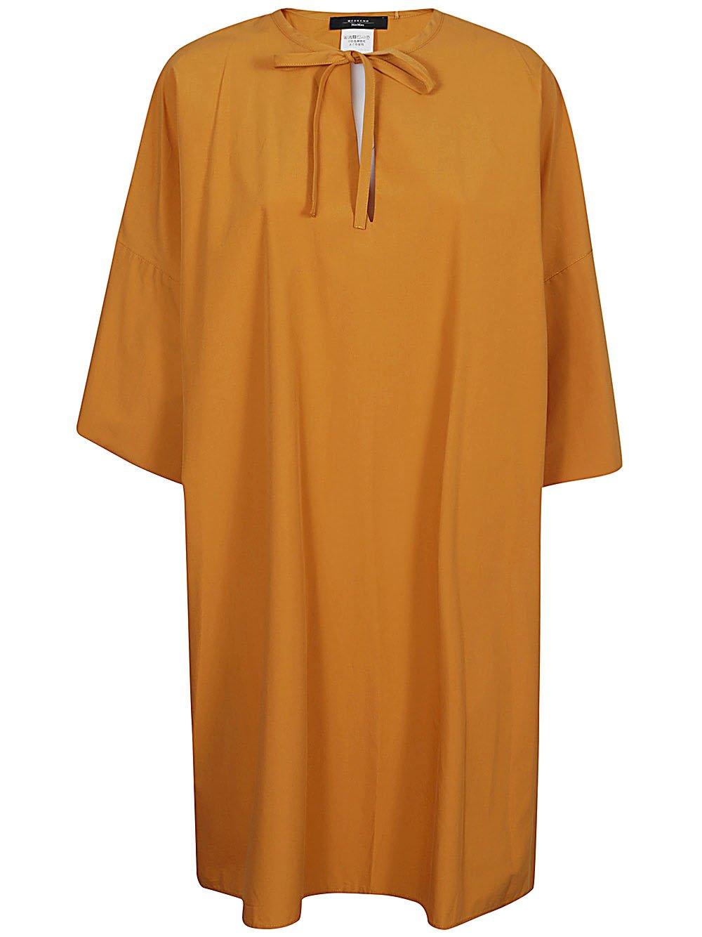 Weekend Max Mara Drawstring Midi Tunic Dress In Gold