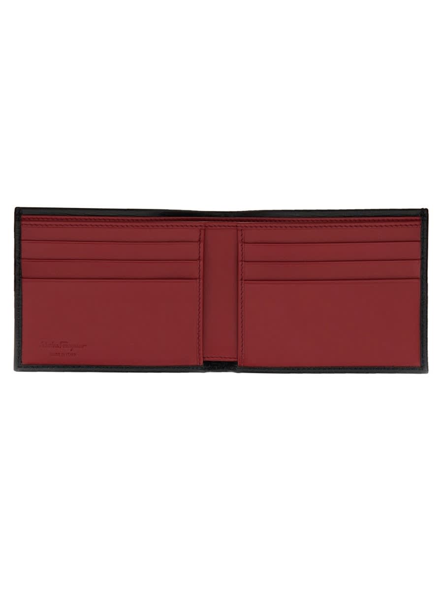 Shop Ferragamo Leather Wallet In Black