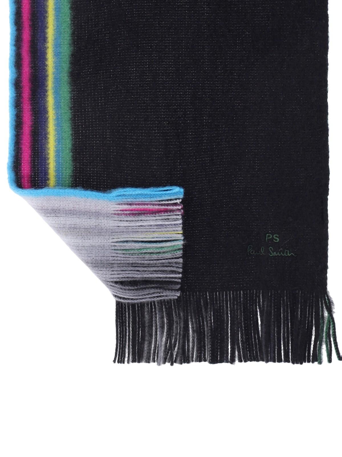 Shop Ps By Paul Smith Sports Stripe Scarf Scarf In Black