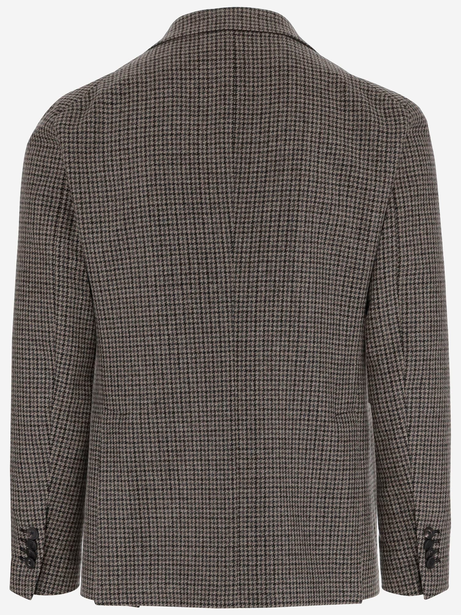 Tagliatore Houndstooth Patterned Single-breasted Blazer In Gray