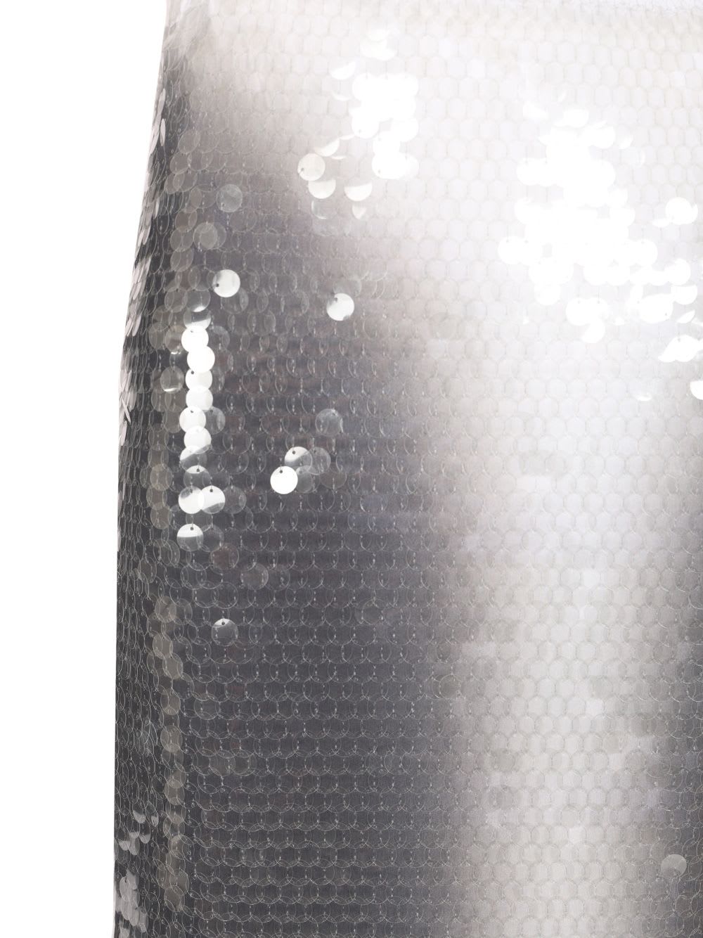 Sportmax Midi Sequin Skirt In Gray