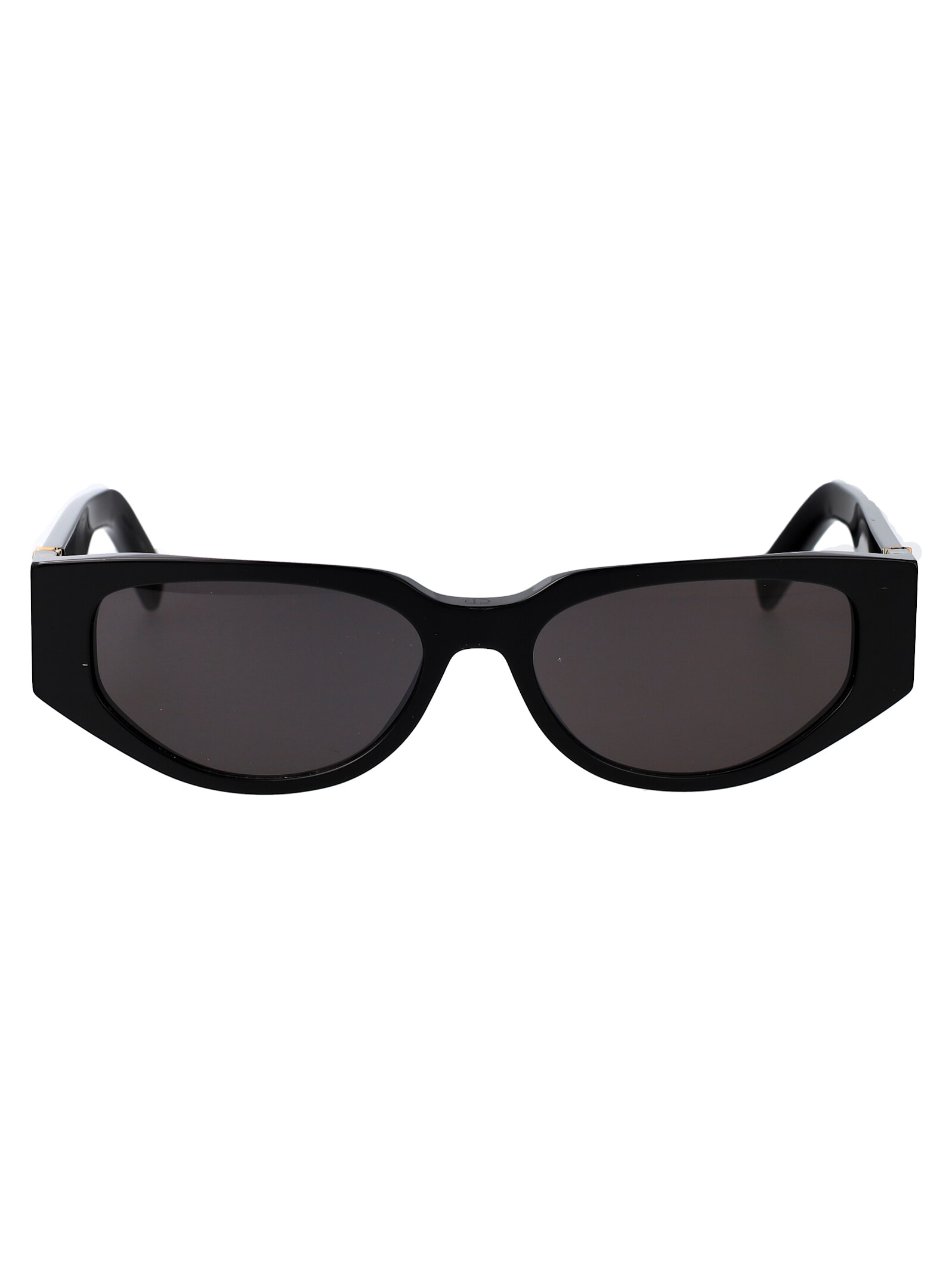 Dior Cd Diamond S7i Sunglasses In 10a0 Shiny Black / Smoke