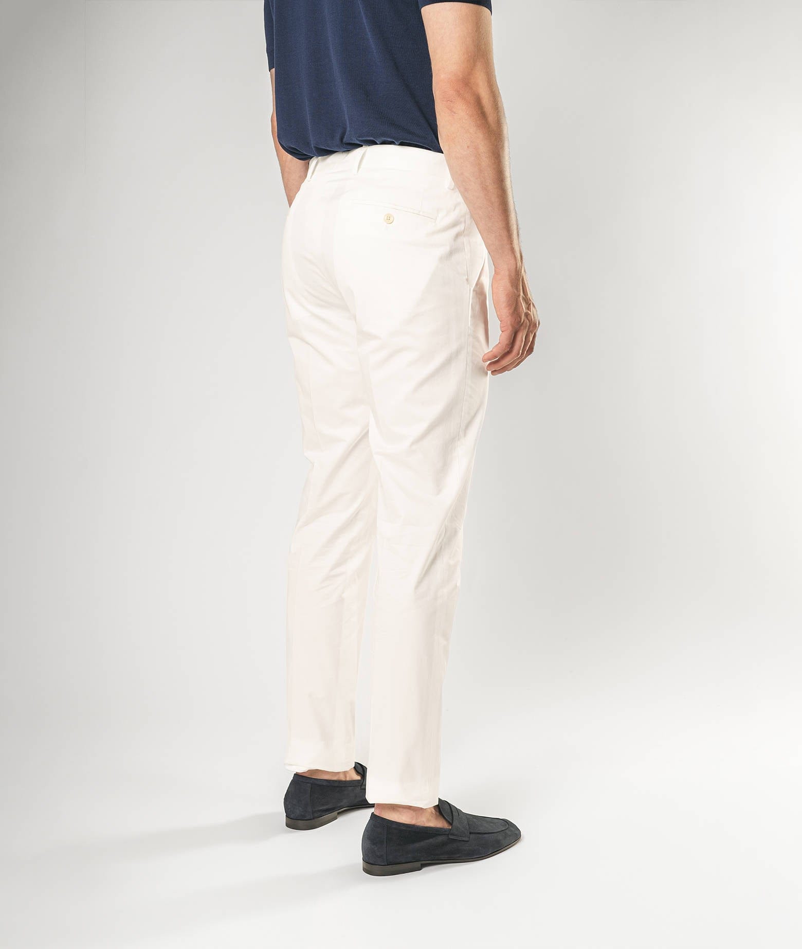 Larusmiani Velvet Trousers Howard Pants In White